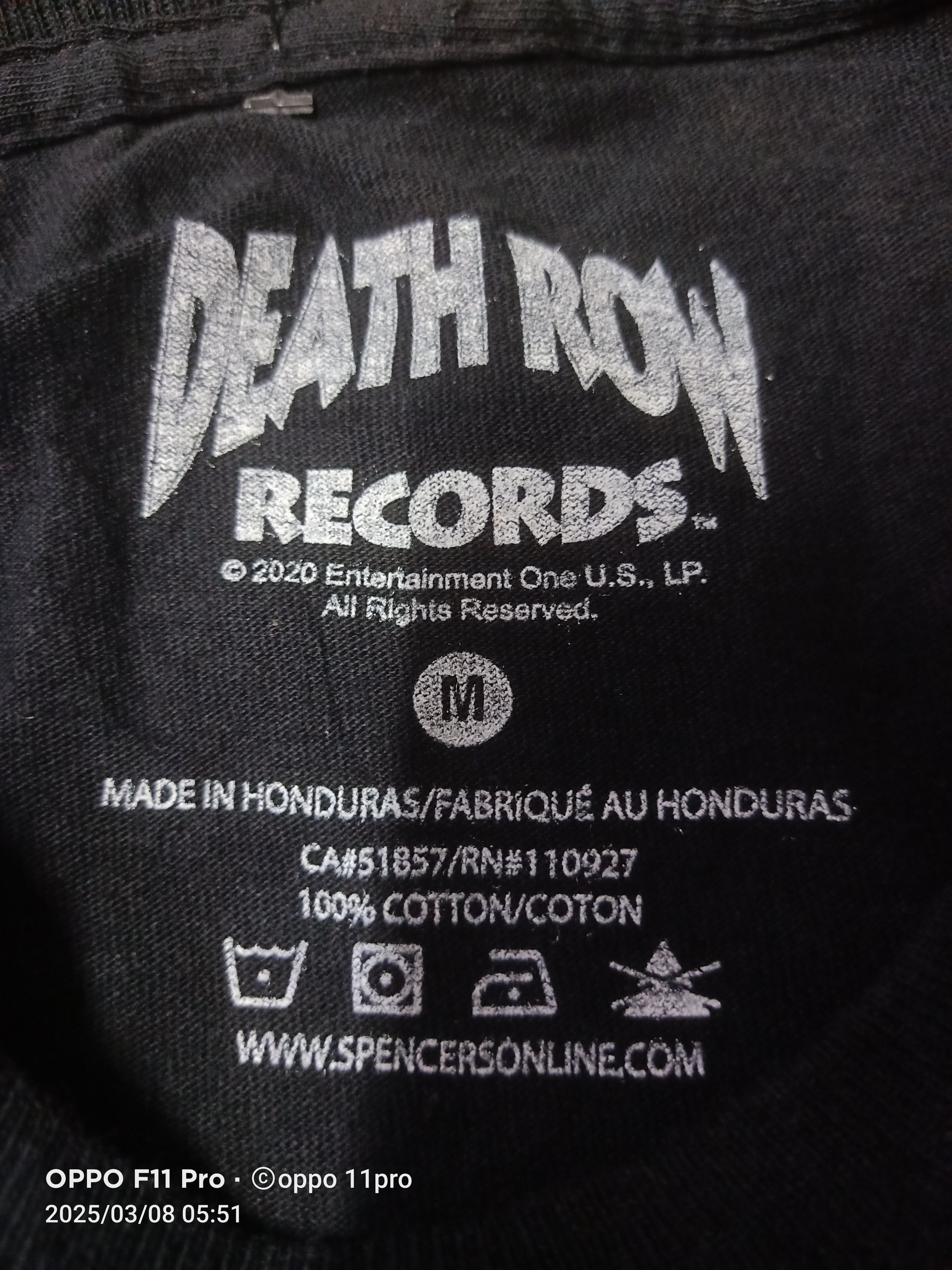 Death Row Records × Rap Tees × Vintage Death Row Record Tee Shirt ( The Untouchhable ) Size US M / EU 48-50 / 2 - 4 Thumbnail
