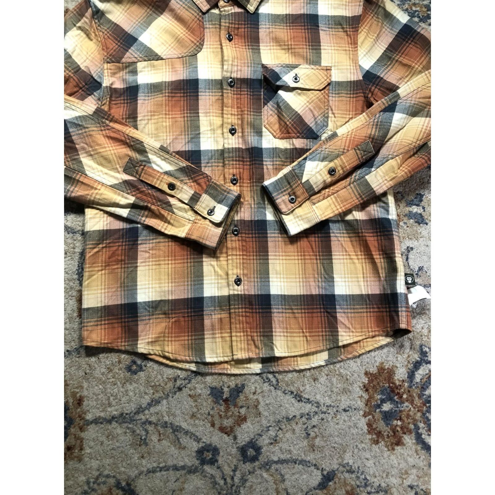 Vintage Howler Bros Shirt Mens Medium Brown Plaid Western Button Up Long Sleeve Harker Size US M / EU 48-50 / 2 - 5 Thumbnail