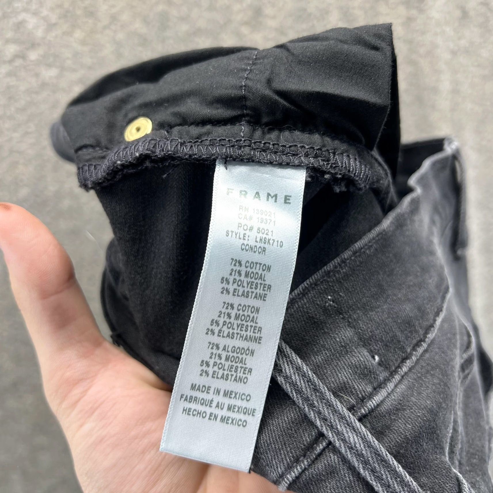 Frame VINTAGE FRAME Le High Skinny Jeans Womens 29 Charcoal Condor High Rise Stretch Denim? Size 29" - 3 Thumbnail