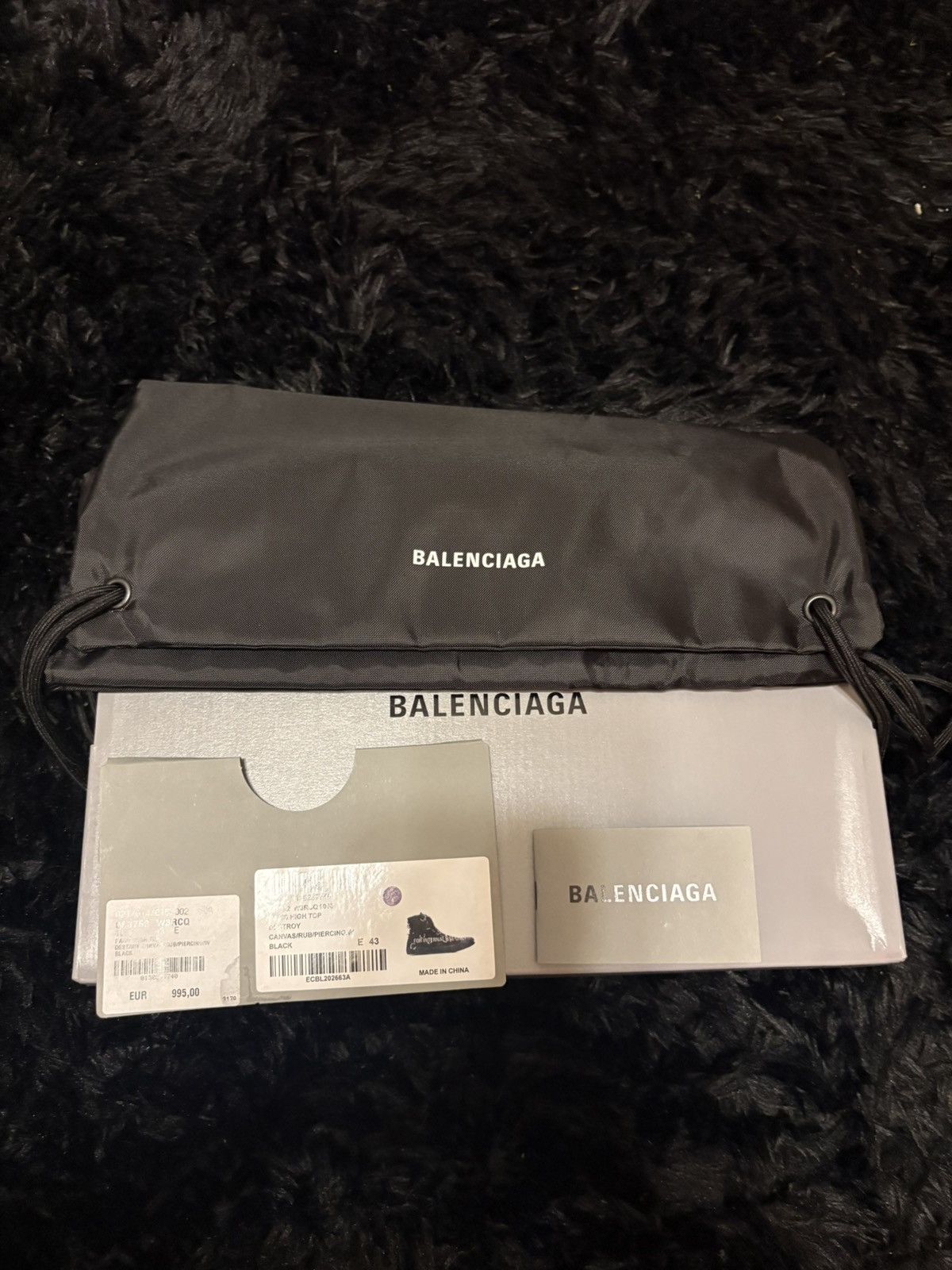 Balenciaga Balenciaga pierced destressed paris high tops + backpack Size US 10 / EU 43 - 10 Thumbnail