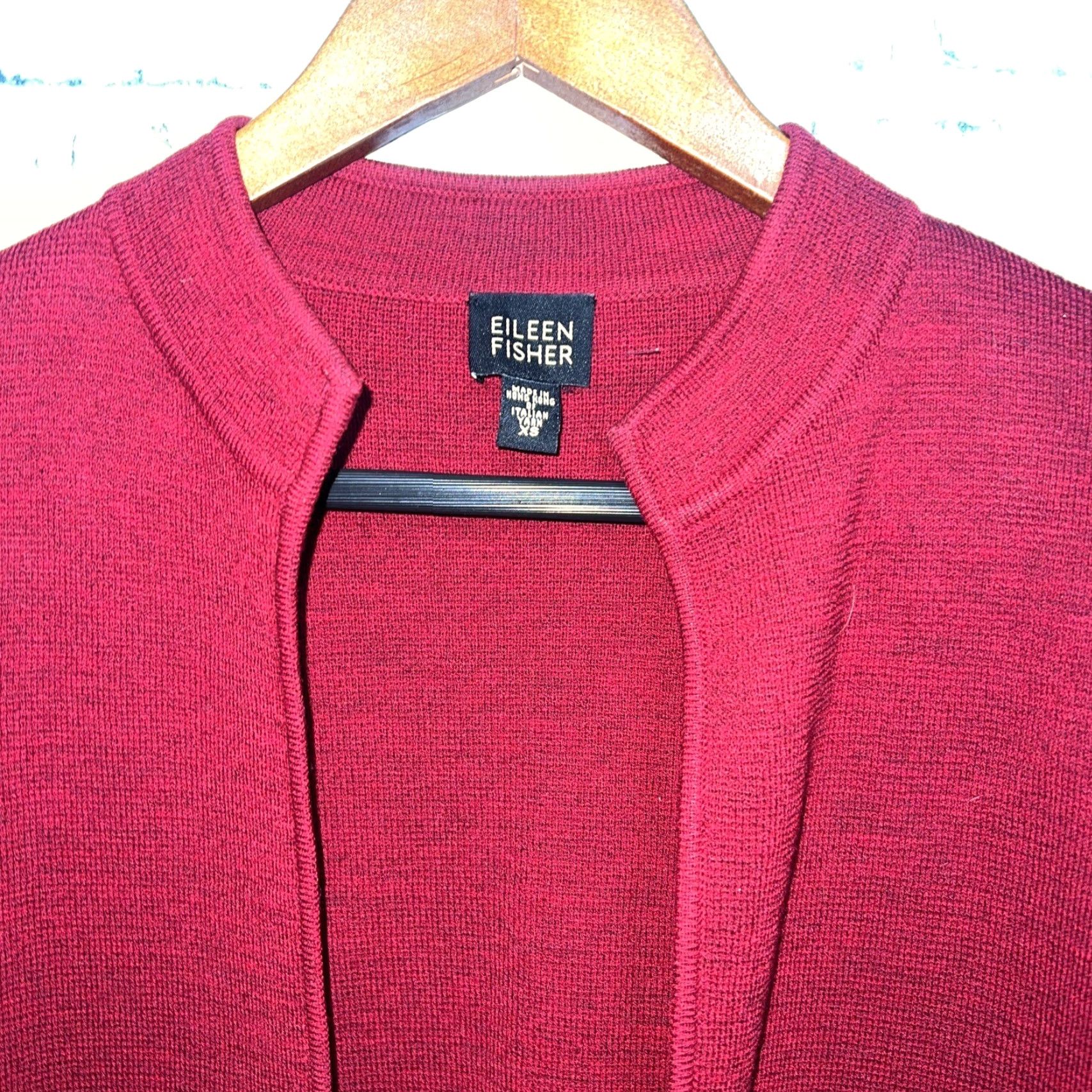 Eileen Fisher Eileen Fisher Red Open Sweater Womens Size XS Size XS / US 0-2 / IT 36-38 - 2 Thumbnail