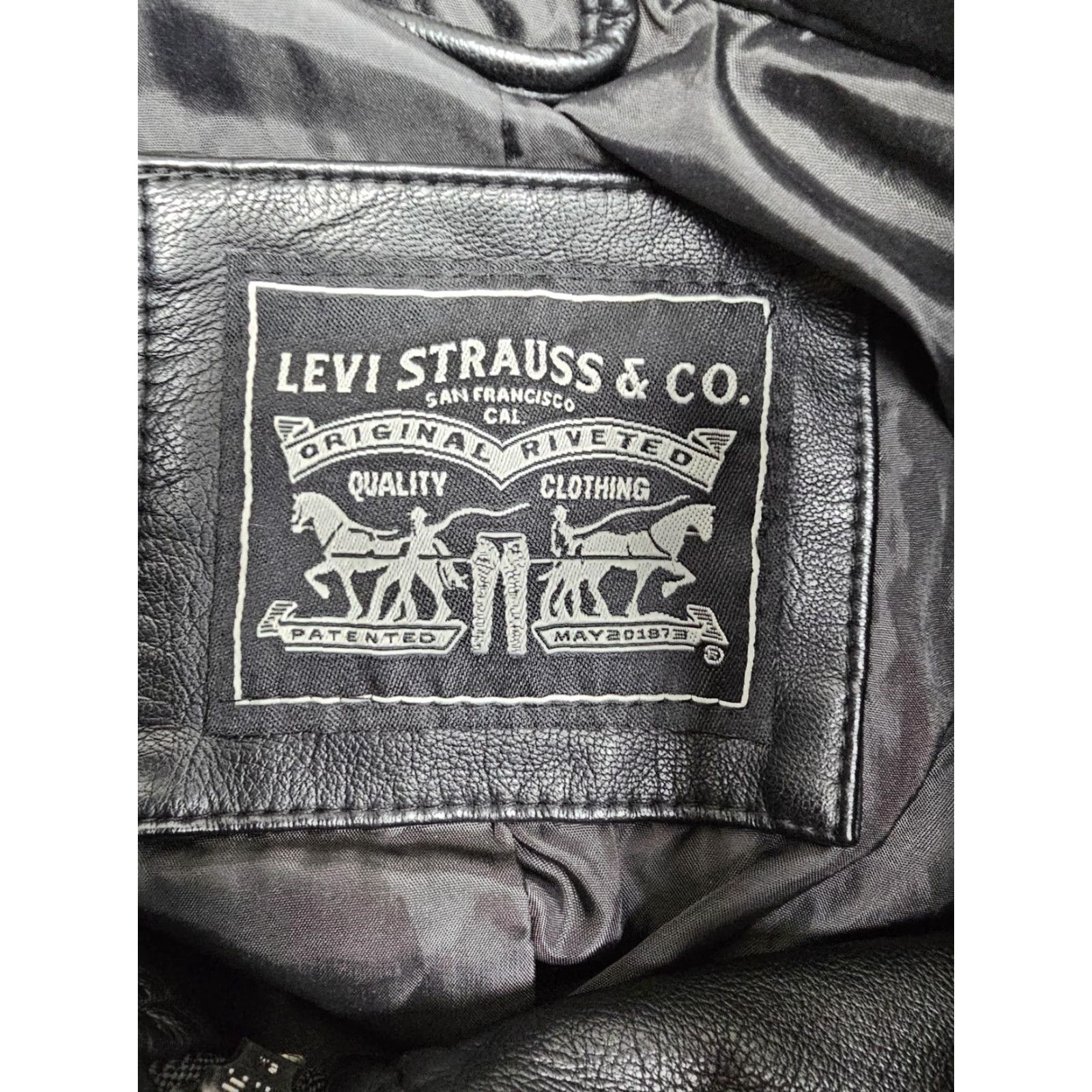Levi's Levis Jacket Womens 1X Black Faux Leather Moto Quilted Zip Pockets LW7YU263 Size XL / US 12-14 / IT 48-50 - 3 Thumbnail