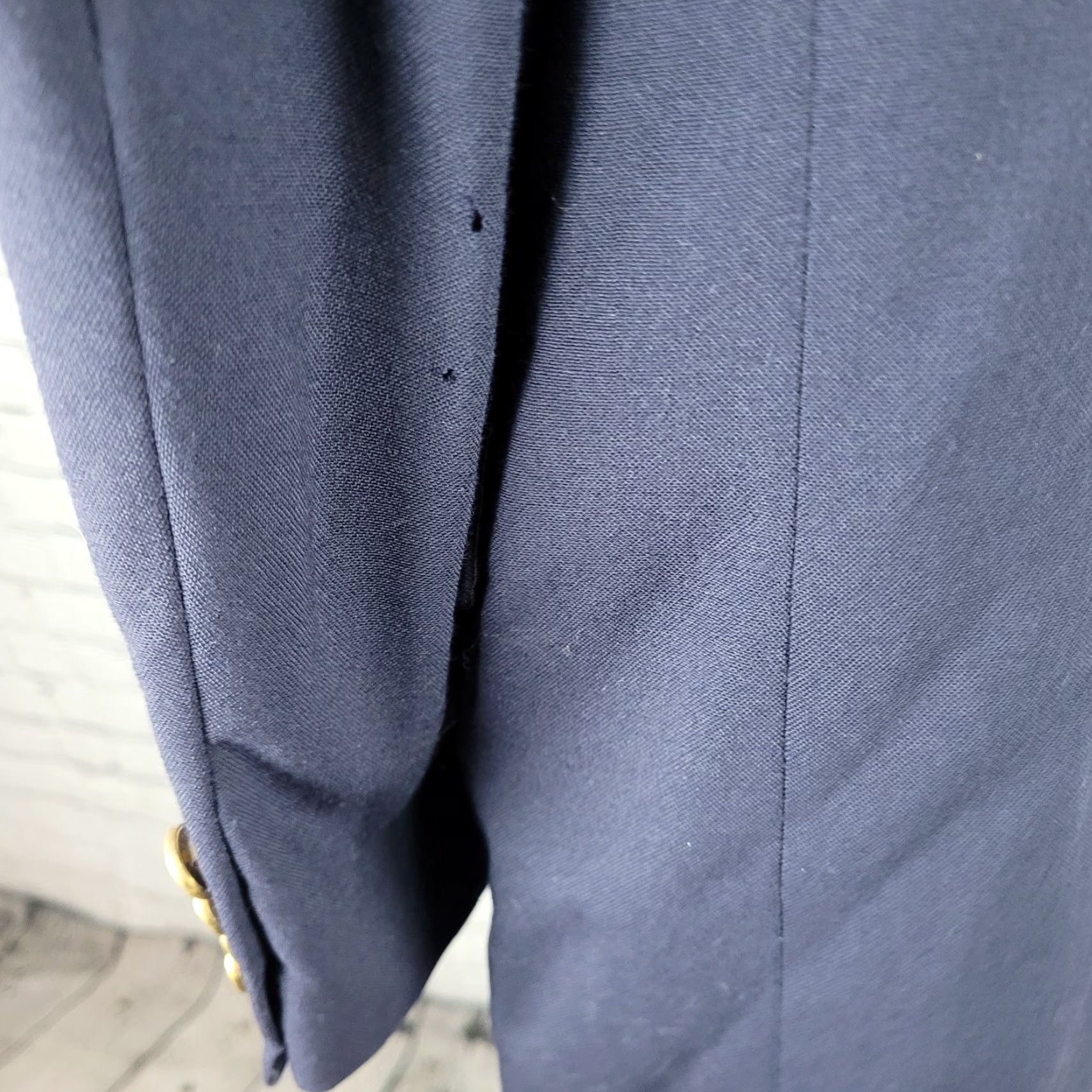 Vintage VINTAGE Robert Stock Blazer Sport Coat 2 Button Single Vented Notch Navy Blue 40S Mens Size 40R - 5 Thumbnail