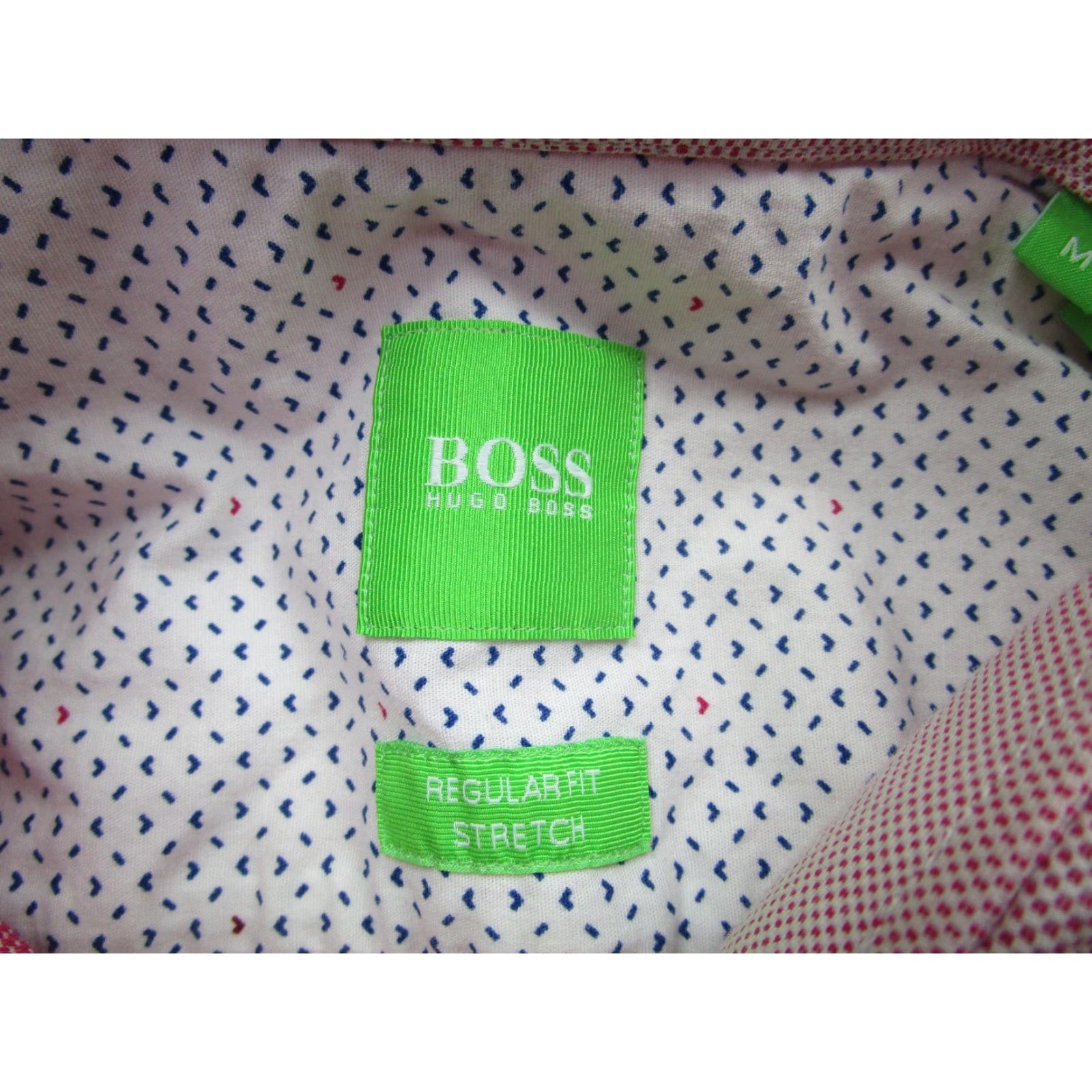 Hugo Boss Hugo Boss Shirt Check Short Sleeve Pink Medium Regular Fit Stretch Button-Up Mens Size US M / EU 48-50 / 2 - 5 Thumbnail