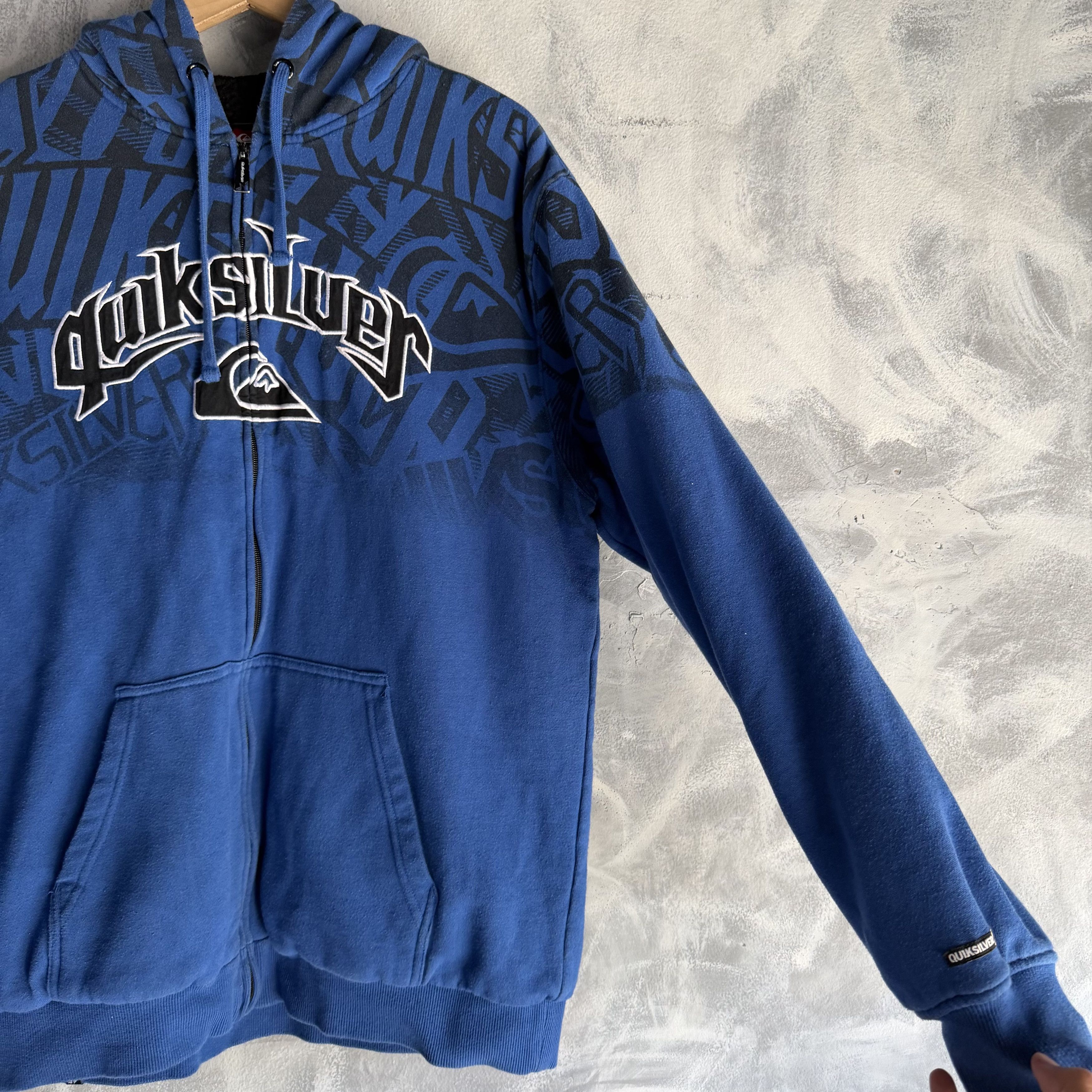 Quiksilver Vtg Quicksilver Zip Up Hoodie Sherpa lined Hoodie Rare Y2K Size US XL / EU 56 / 4 - 3 Thumbnail