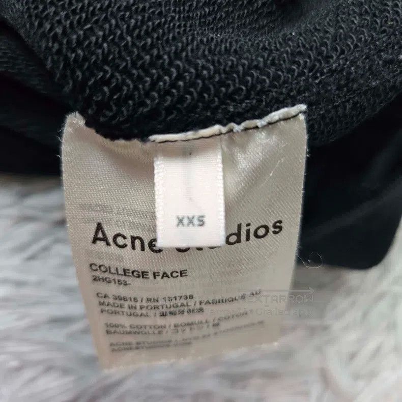 Acne Studios Acne Studios Classic Embroidered Smile Black Washed Sweats Size XXS / US 00 / IT 34 - 5 Thumbnail