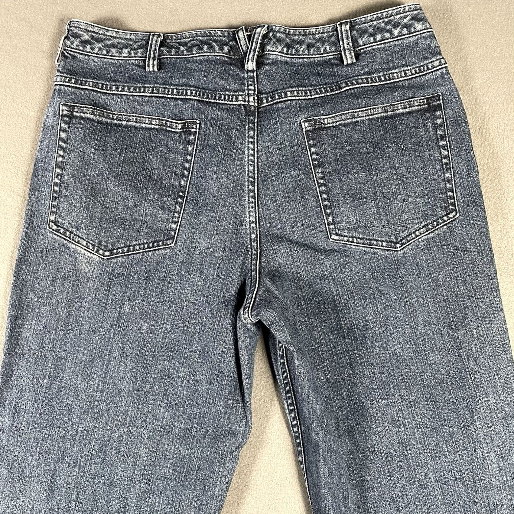 Duluth Trading Company Duluth Trading Company Jeans Womens 12x32 Blue Medium Wash Denim Bootcut Cowgirl Size 34" / US 12 / IT 48 - 3 Thumbnail
