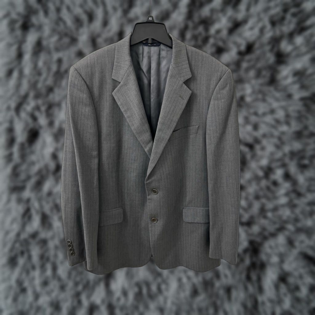 Brooks Brothers Brooks Brothers Blazer Jacket Mens 44/39 Gray Pinstripe 100% Wool Made in Italy Sport Coat Size 44R - 1 Thumbnail