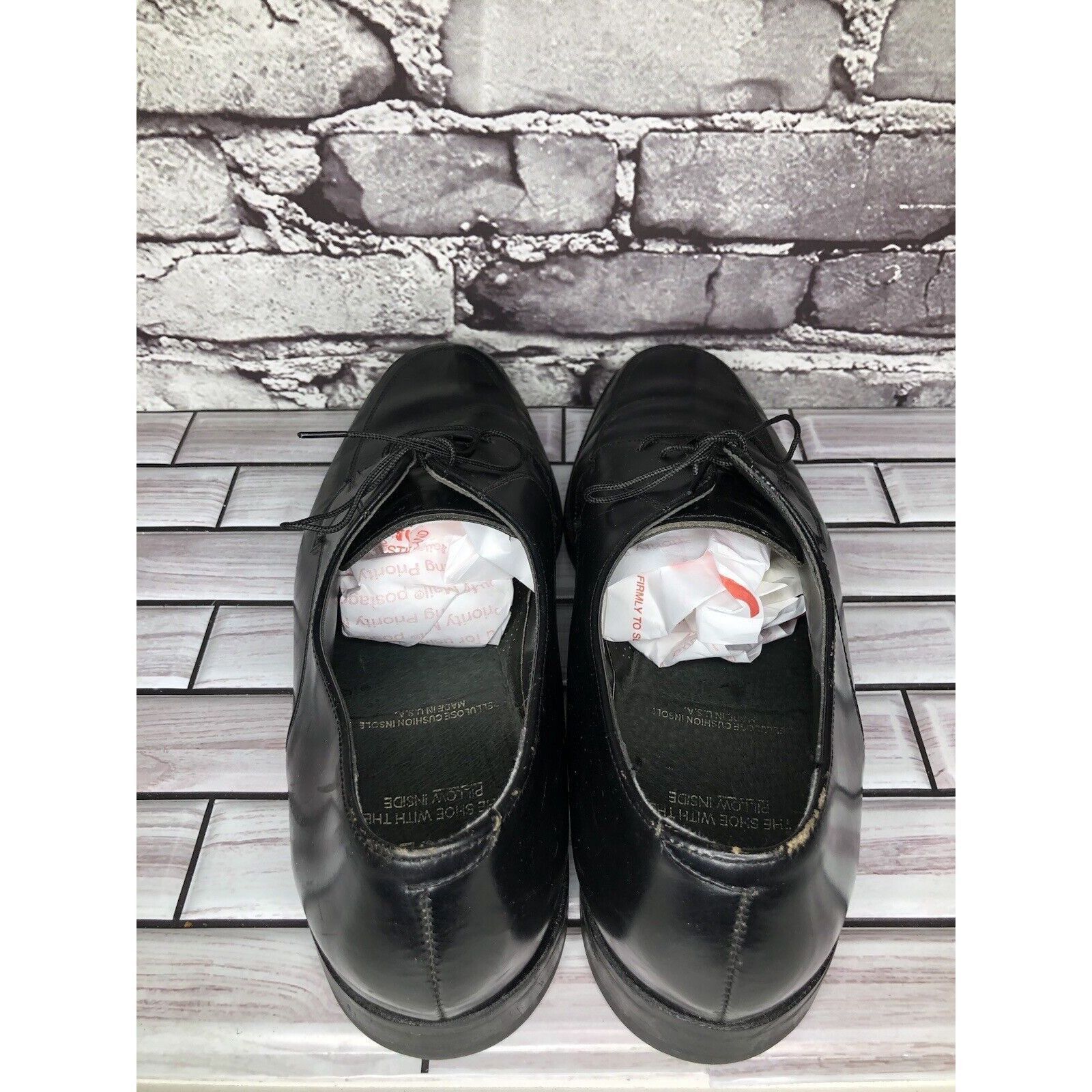 Other Cloud Club Black Leather Mock Apron Lace Up Oxfords Dress Sh Size US 11 / EU 44 - 5 Thumbnail