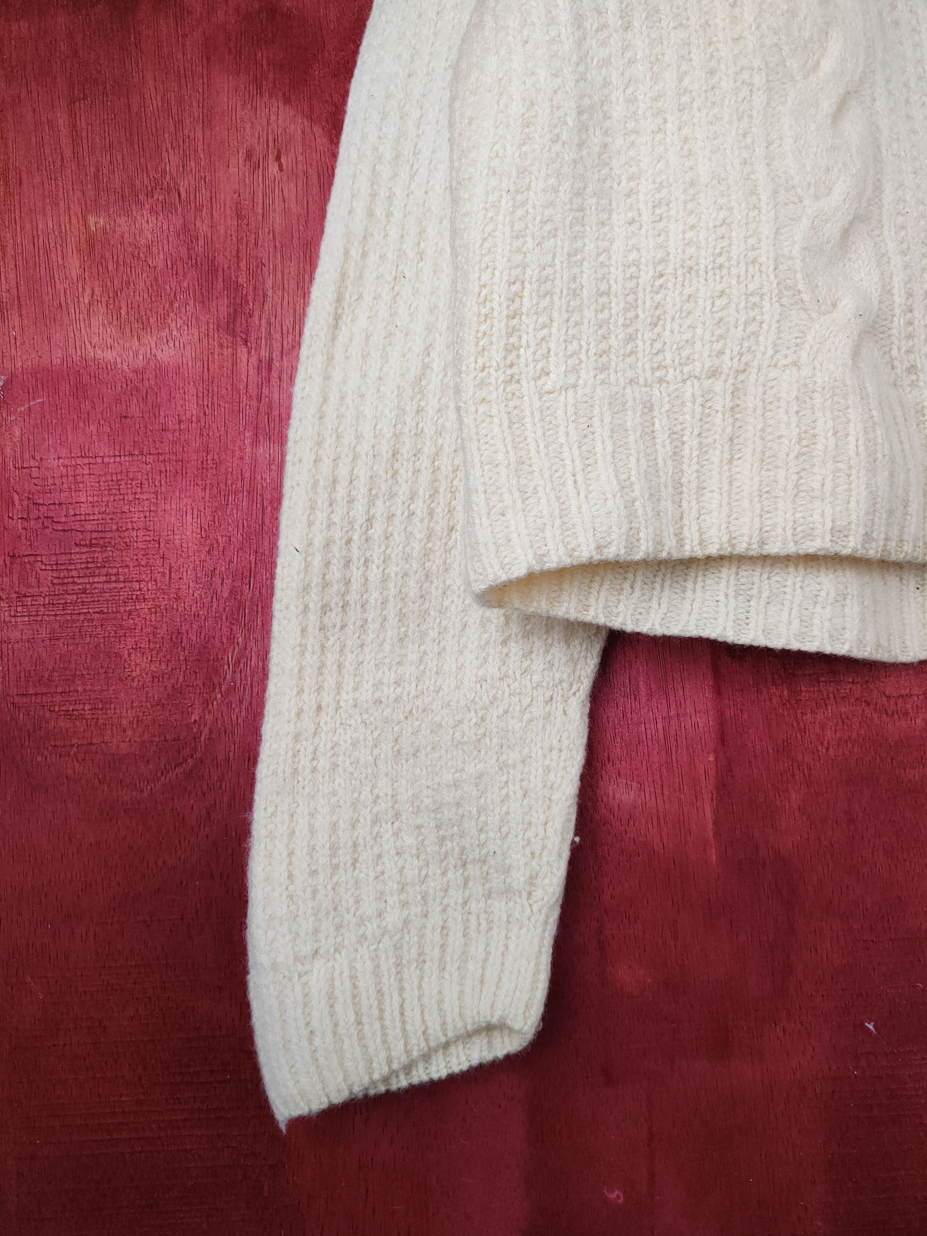 Homespun Knitwear Japanese Brand Cream Knitwear Sweatshirt #S1269 Size L / US 10 / IT 46 - 5 Thumbnail