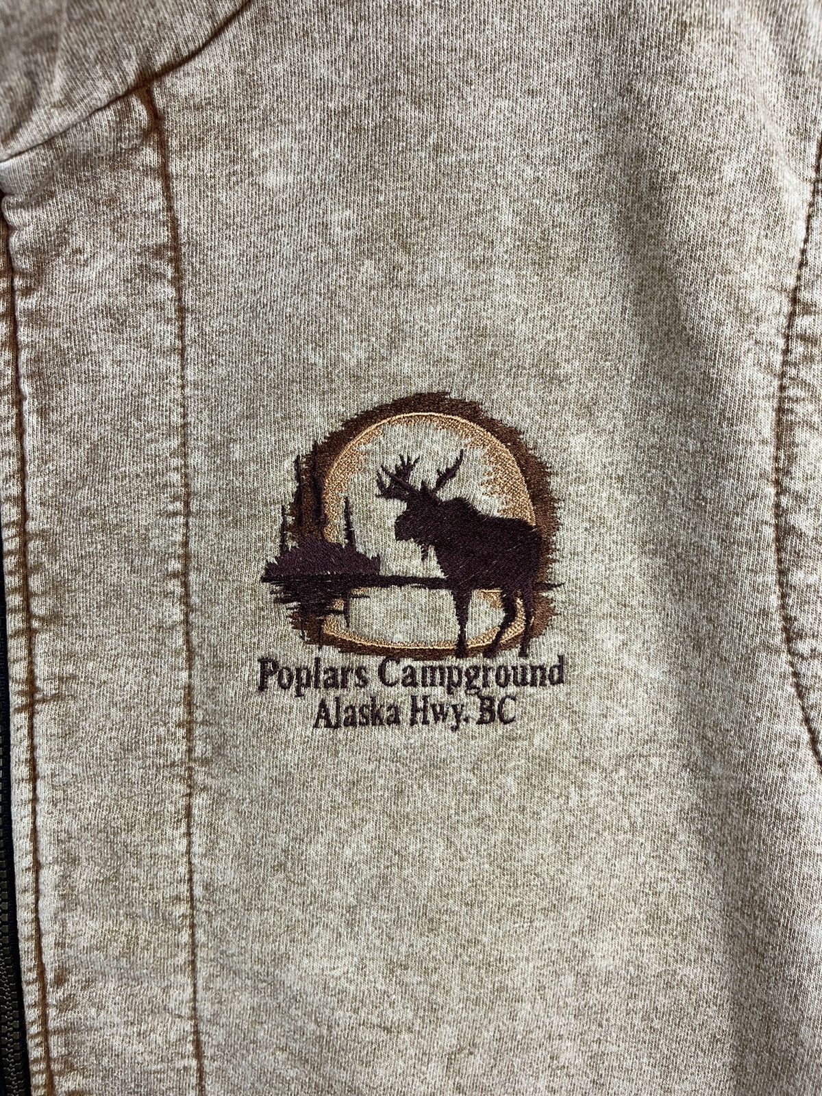 Vintage Vintage vest zip sweatshirt Poplars Campground Alaska moose Size US XL / EU 56 / 4 - 6 Thumbnail