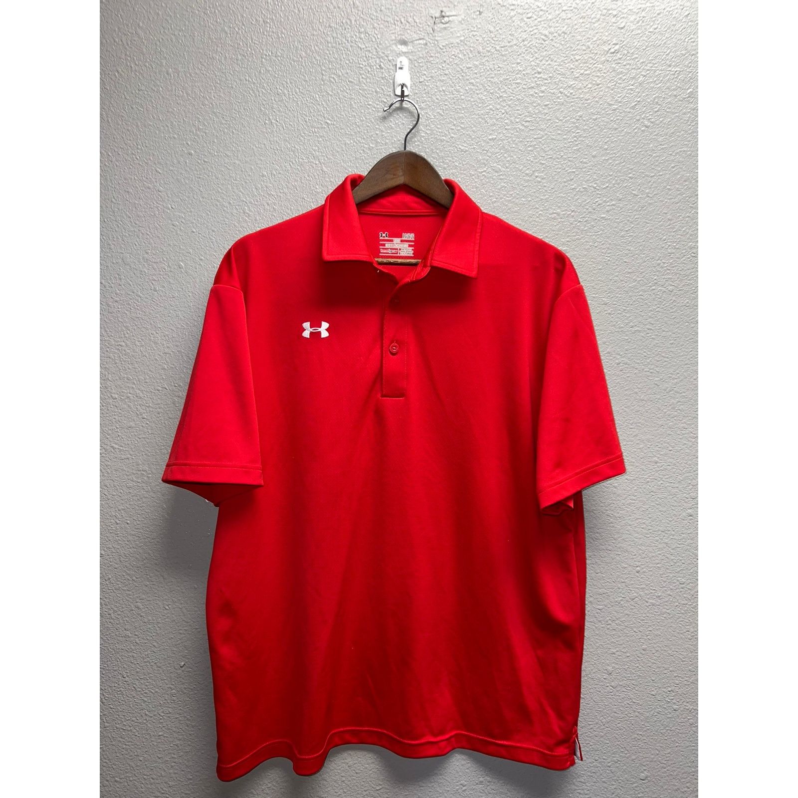 Under Armour Under Armour Polo Shirt Heat Gear Golf Golfing Red Tee Large Size US L / EU 52-54 / 3 - 1 Thumbnail