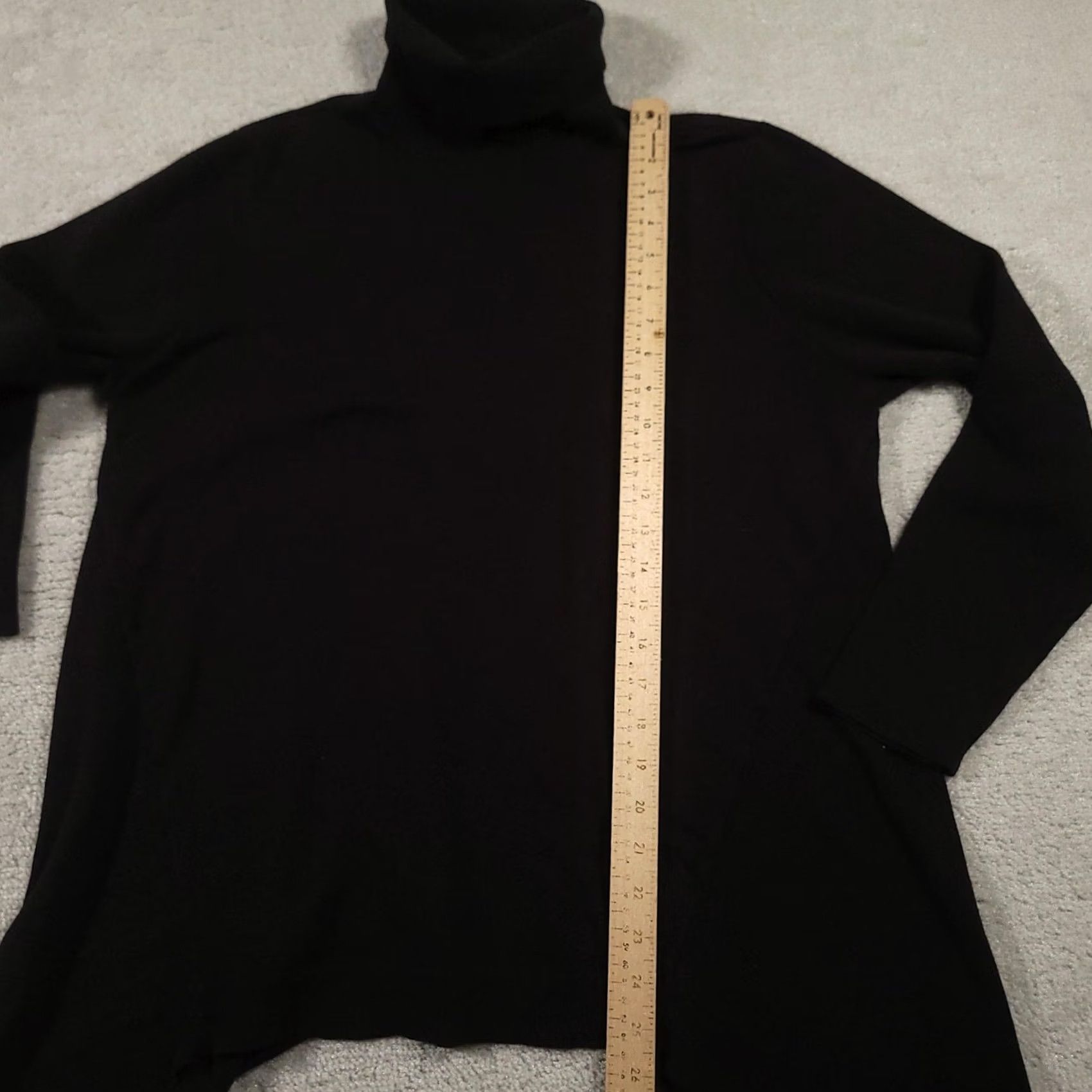 Vintage Chico's Sweater Womens XL Black Turtleneck Sharkbite Hem Tunic Size XL / US 12-14 / IT 48-50 - 4 Thumbnail
