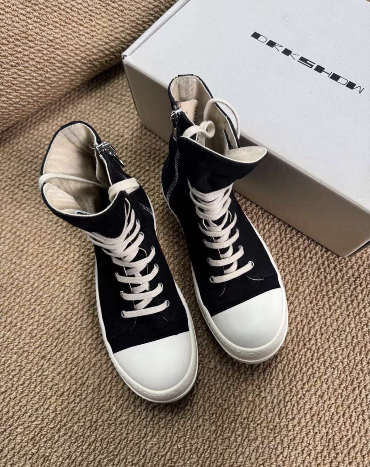 Rick Owens Rick Owens DRKSHDW Double Canvas High Tops K37 Size US 7.5 / EU 40-41 - 3 Thumbnail