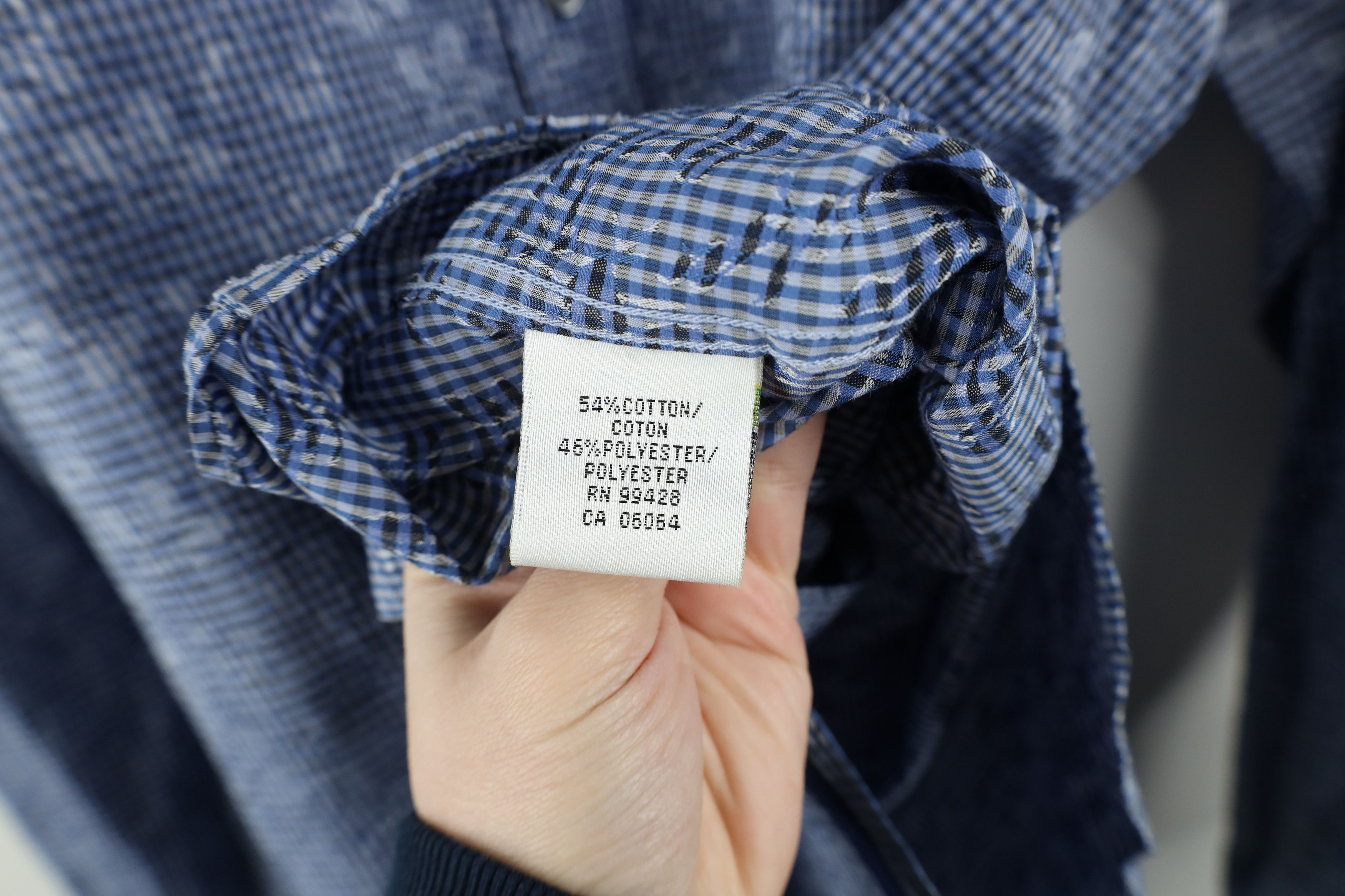 Vintage Bugatchi Uomo Fit Striped Flower Collared Button Shirt Blue Size US XL / EU 56 / 4 - 9 Thumbnail