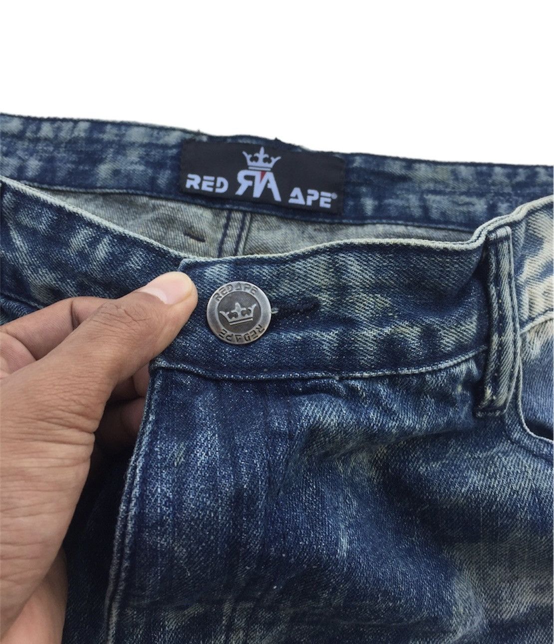 Japanese Brand Japanese Red Ape Biker Streetwear Jeans Size US 39 - 5 Thumbnail