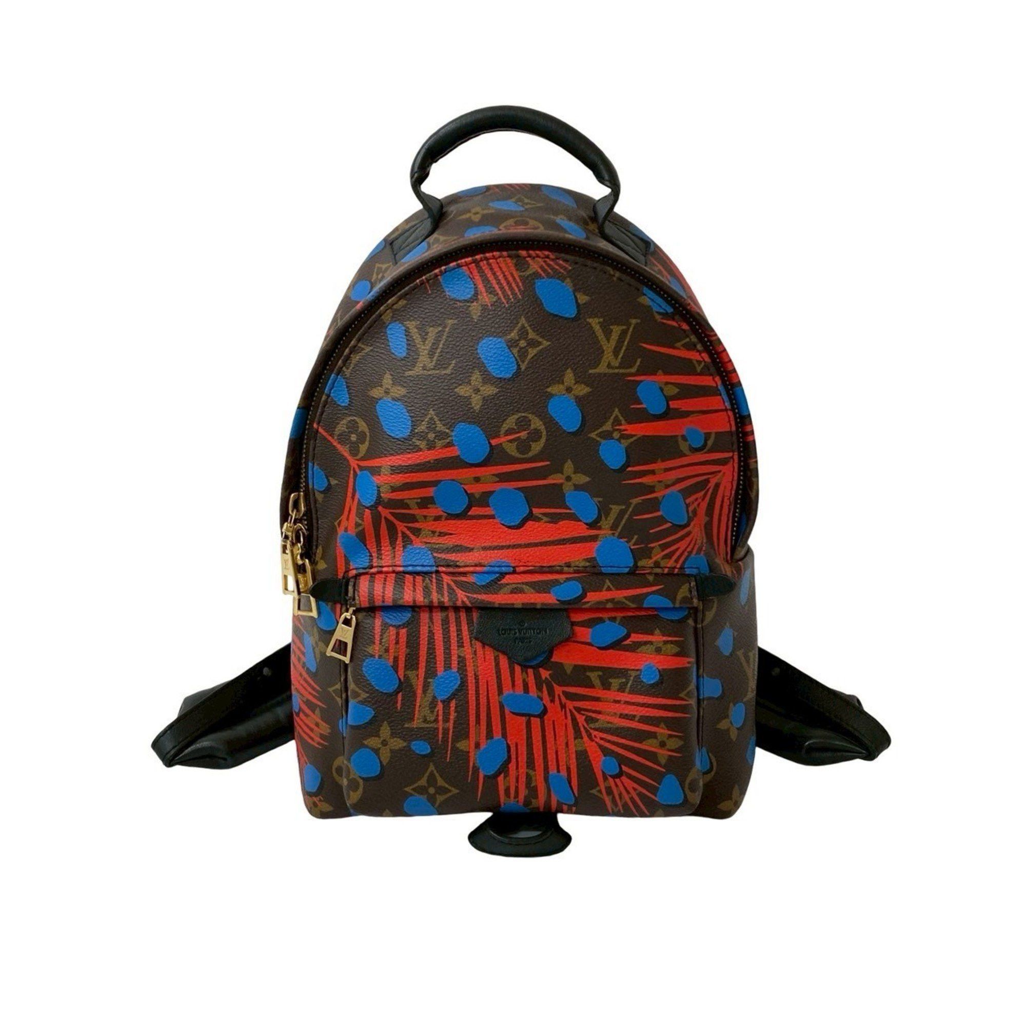Louis Vuitton LOUIS VUITTON Palm Springs Monogram Jungle Dot Leather Backpack/Daypack, Brown, 30011 Size ONE SIZE - 1 Thumbnail