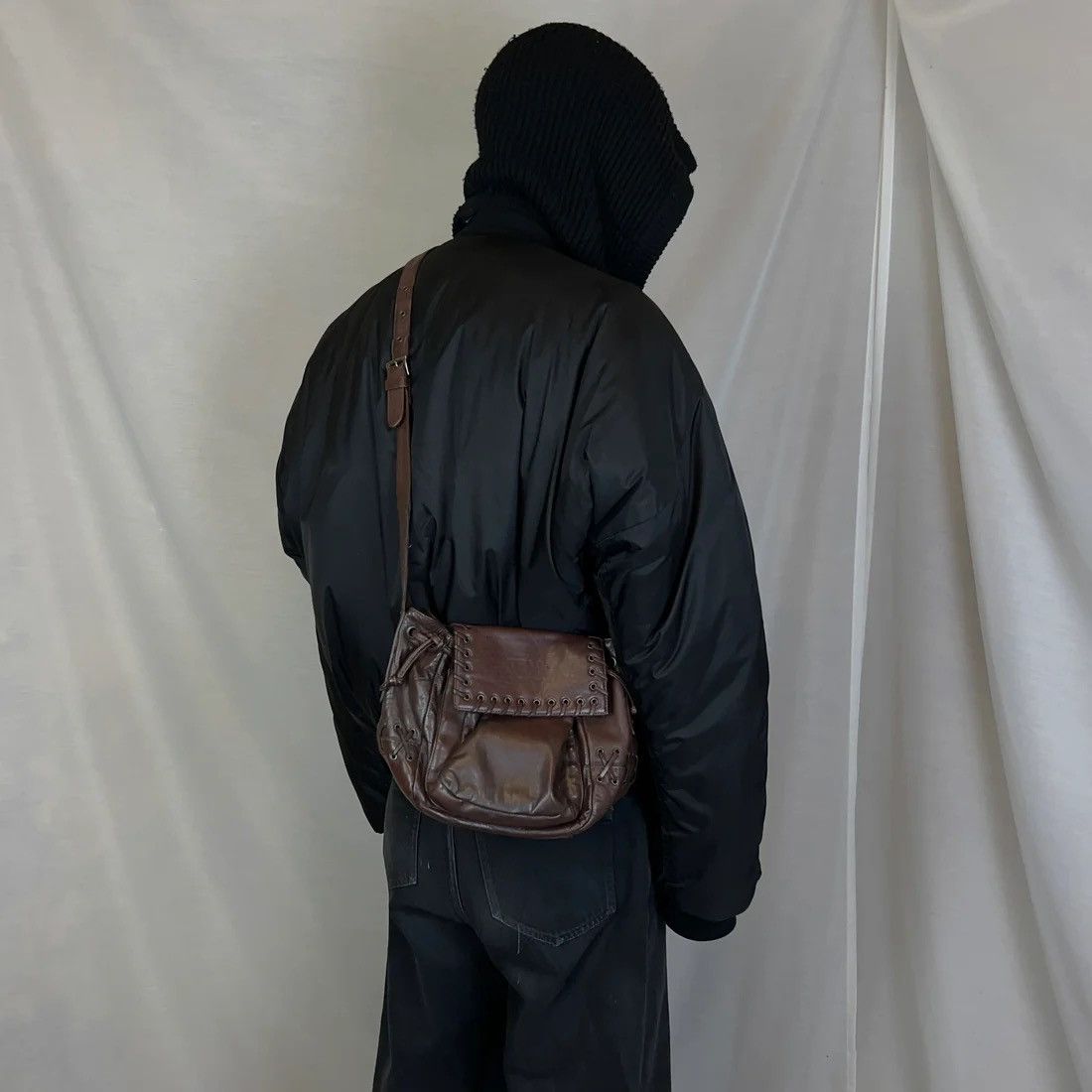 Prada Laced Eyelet Leather Bag