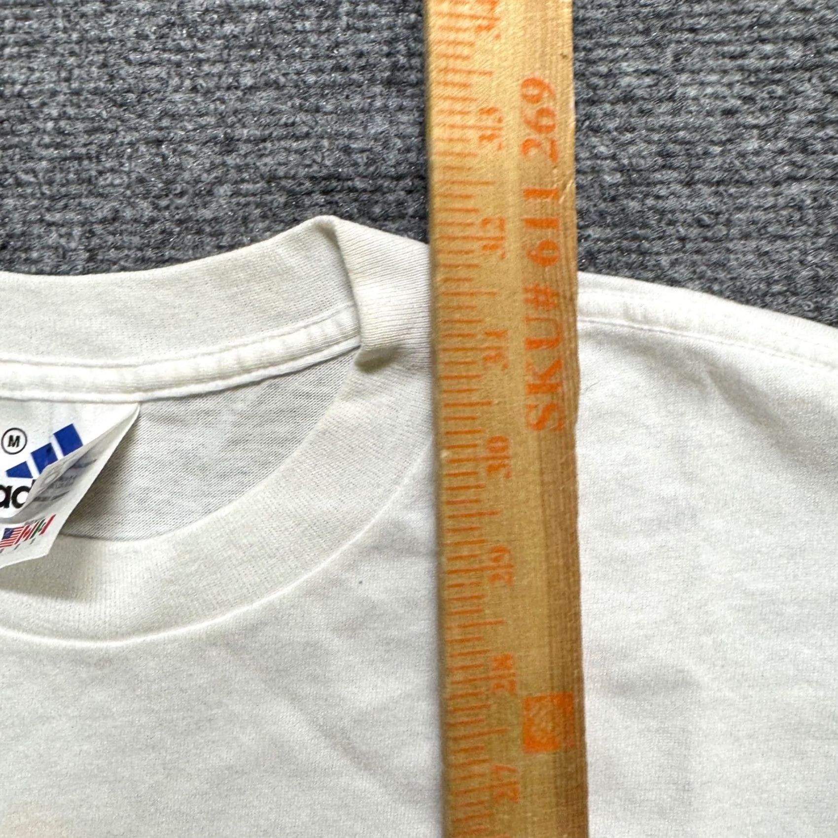 Adidas VTG Adidas Tennis T-shirt Mens M Shite Yellow Y2K 90s PLU University Shirt Size US M / EU 48-50 / 2 - 7 Thumbnail