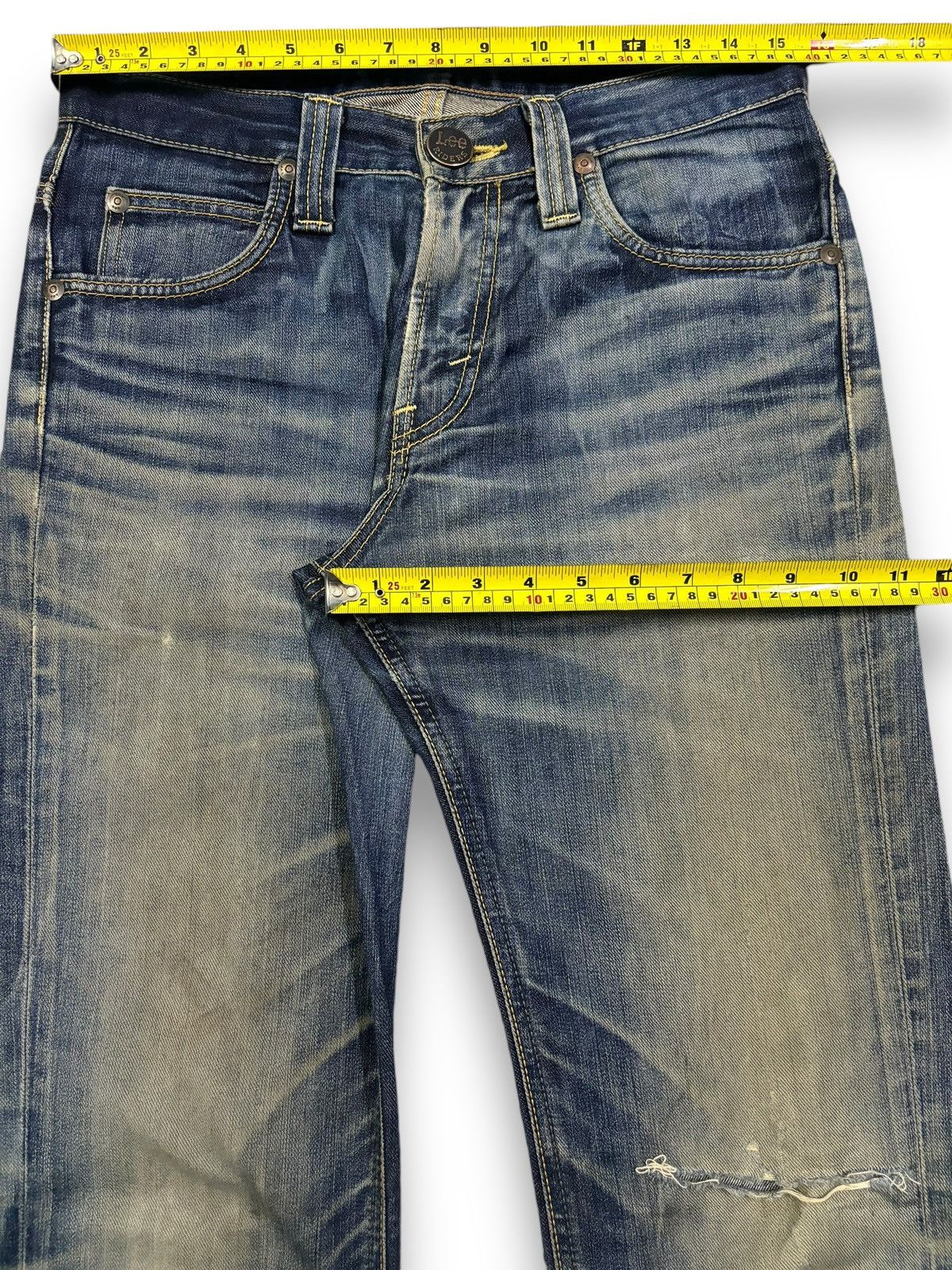 Lee Vintage 90s Lee Riders Mud Wash Flare Distressed Jeans Size US 30 / EU 46 - 16 Thumbnail