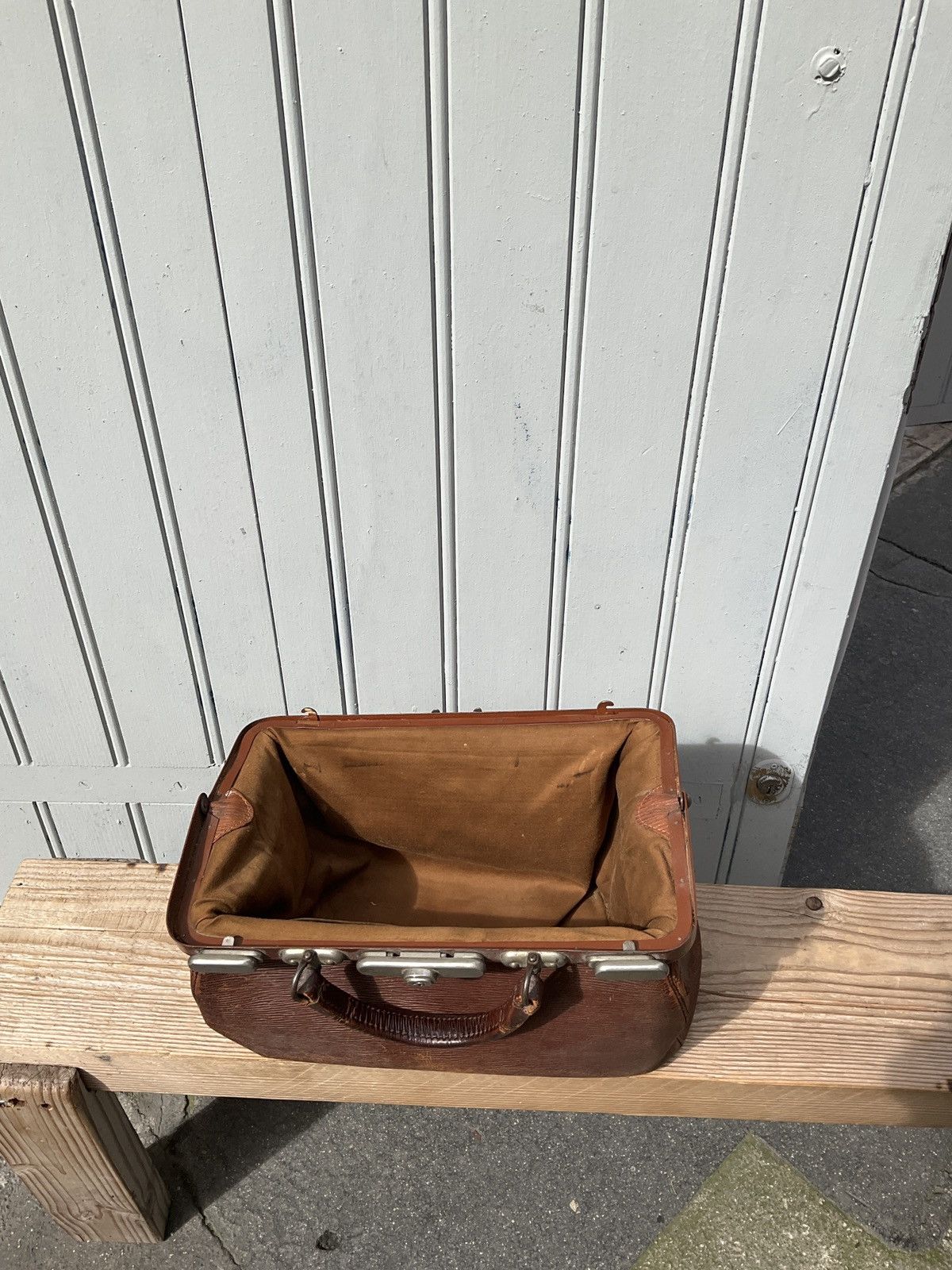 Vintage Vintage leather suitcase Size 44 - 6 Thumbnail