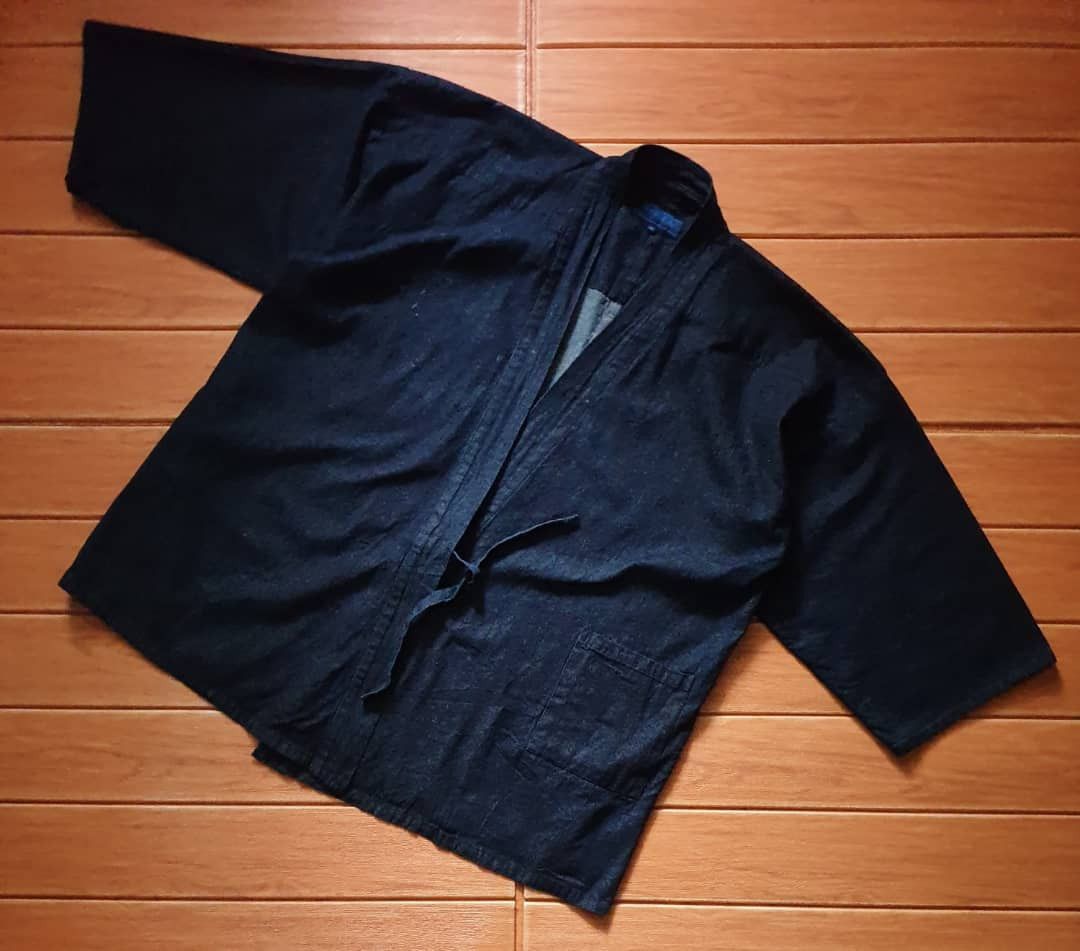 PPFM Blue indigo Samurai style denim kimono Size US XL / EU 56 / 4 - 1 Thumbnail