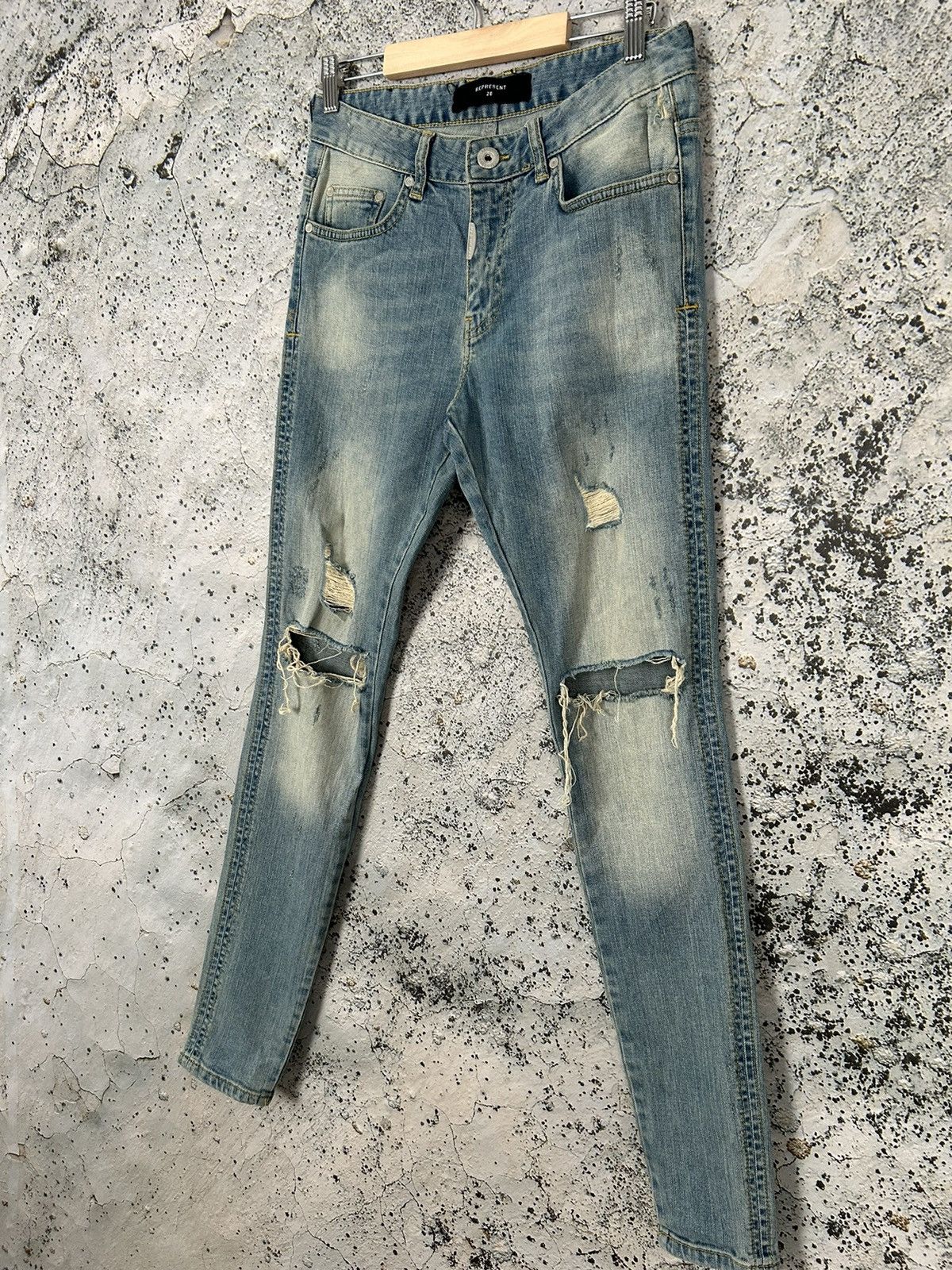 Represent Clo. Represent Clo Distressed Denim Pants Streetwear Hype Size US 28 / EU 44 - 2 Thumbnail