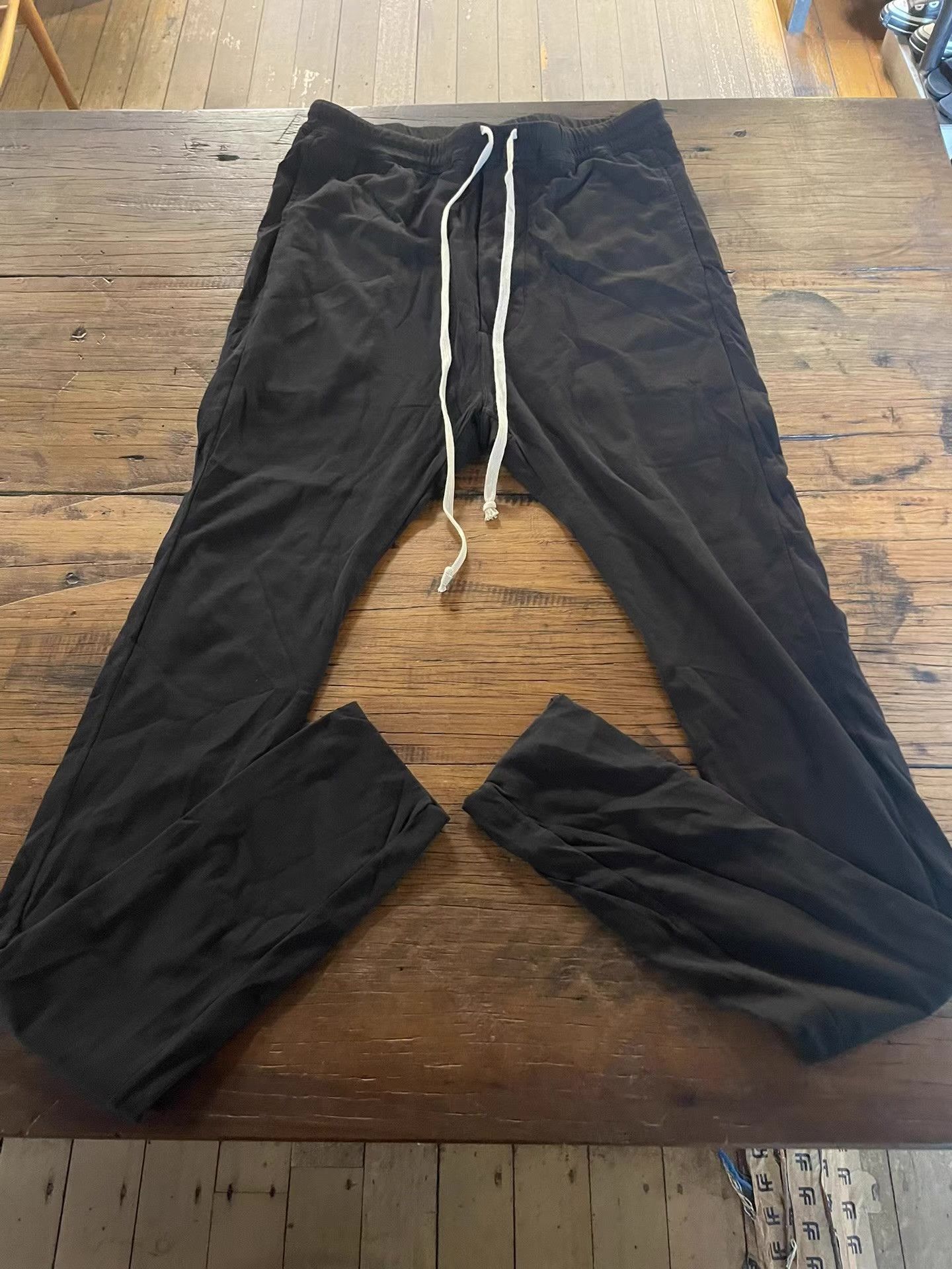 Rick Owens Drkshdw DRKSHDW 17FW women’s black double‑layer drawstring Ｑ25 Size 34" / US 12 / IT 48 - 1 Thumbnail