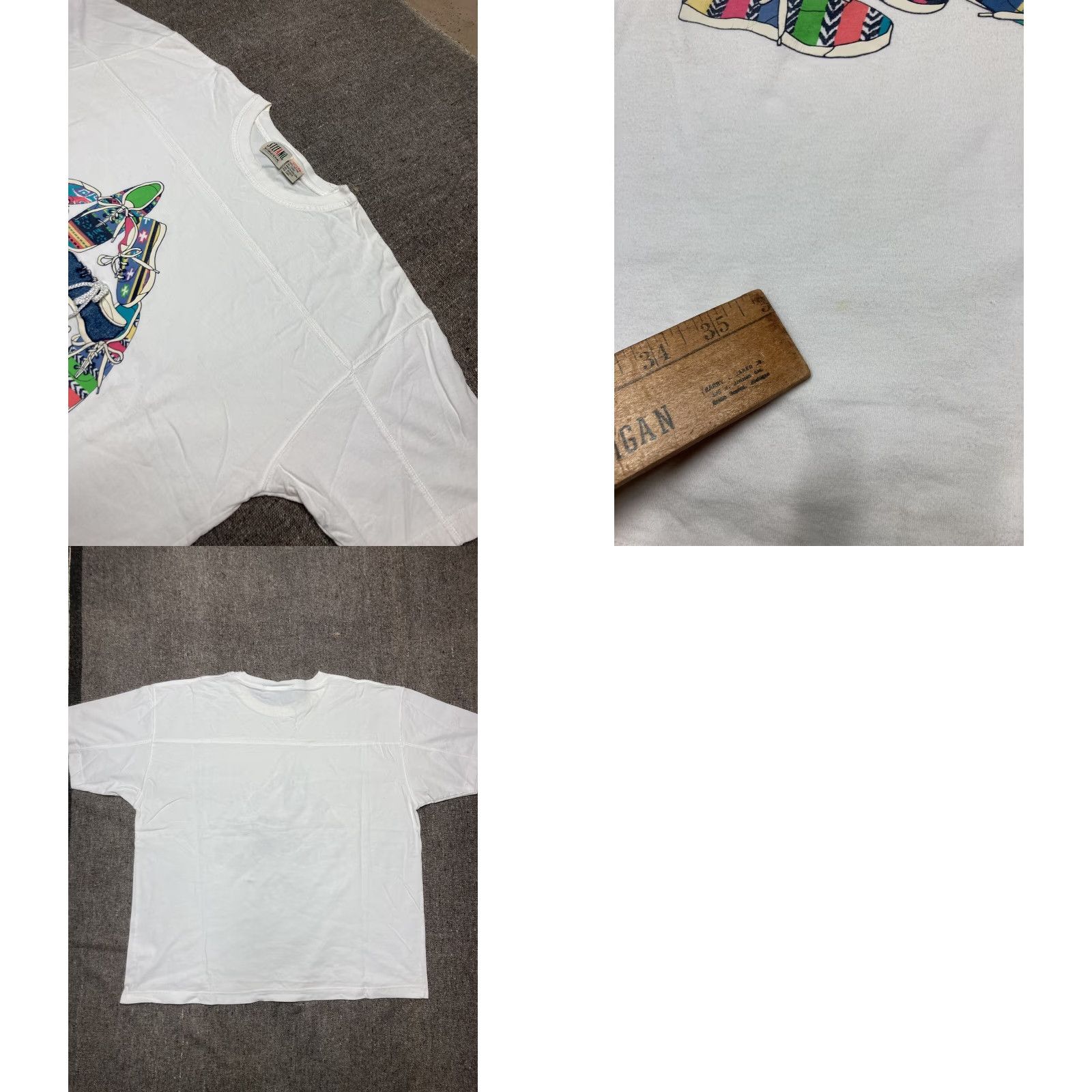 Vintage VINTAGE 90s graphic t shirt tennis shoes running denim steffano intl adult XL Size US XL / EU 56 / 4 - 8 Thumbnail