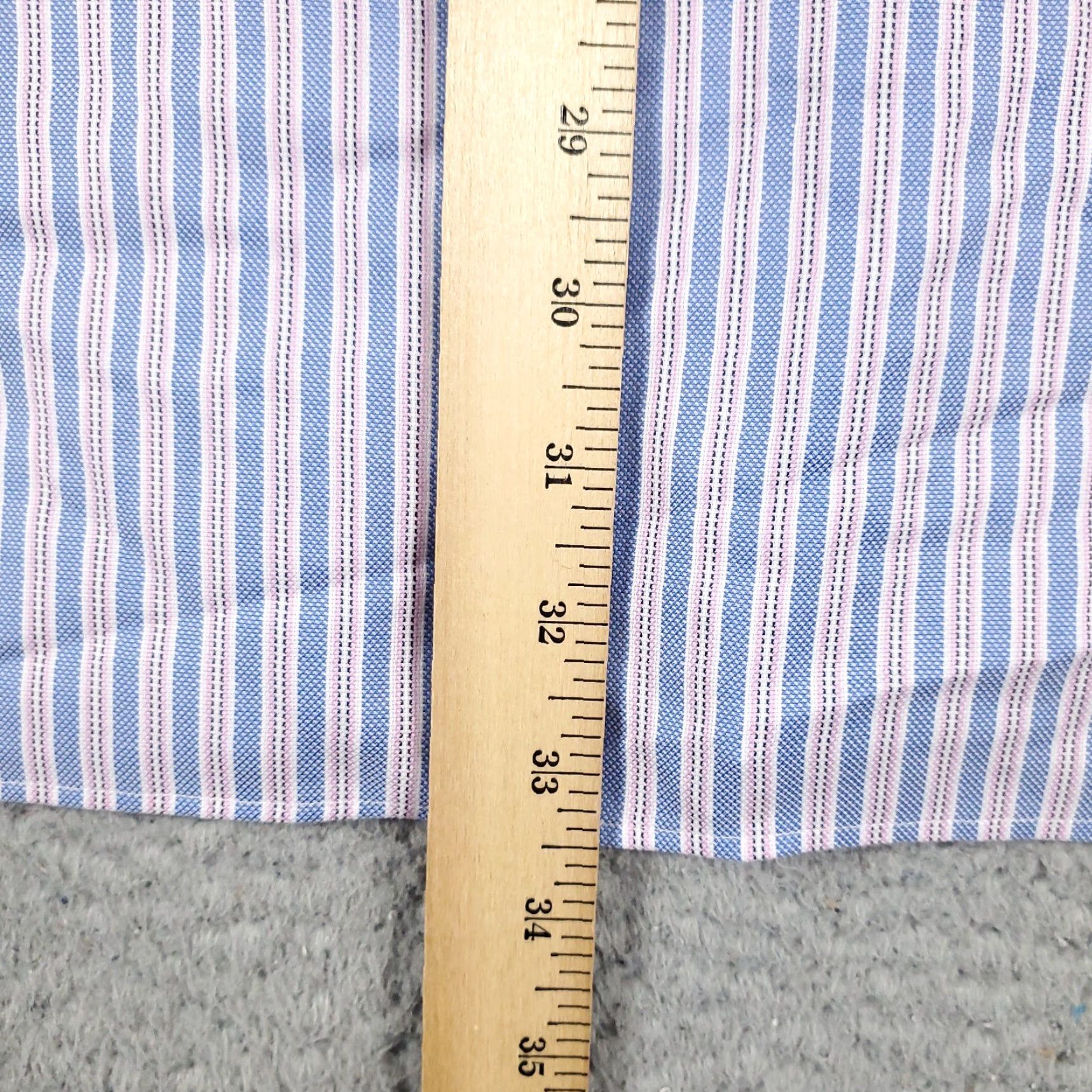 Ralph Lauren Ralph Lauren Dress Shirt Mens 18 Blue Striped Long Sleeve Button Up Size 48R - 5 Thumbnail