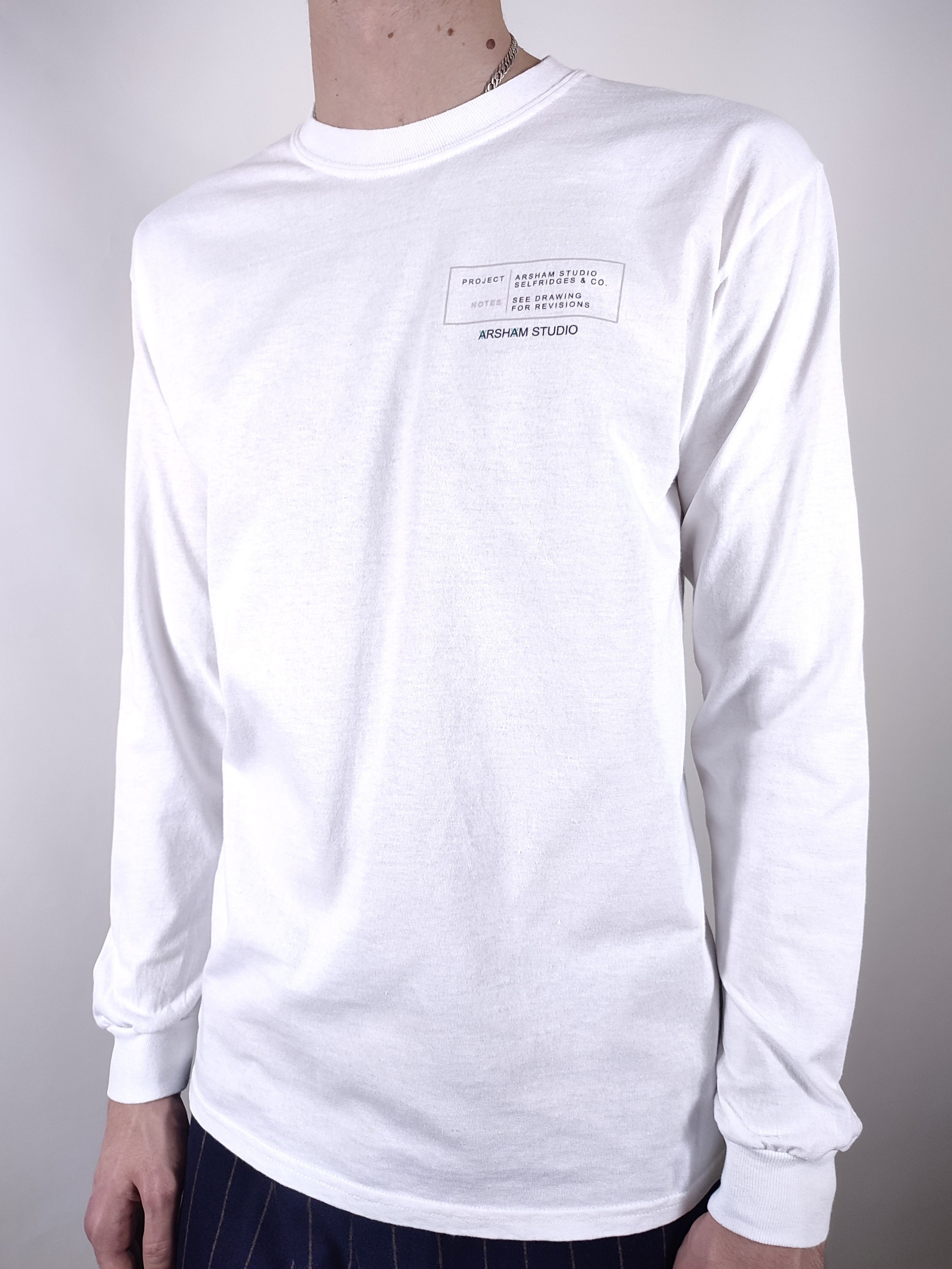 Daniel Arsham Daniel Arsham Selfridges Floorplan White Long Sleeve Shirt Size US M / EU 48-50 / 2 - 2 Thumbnail