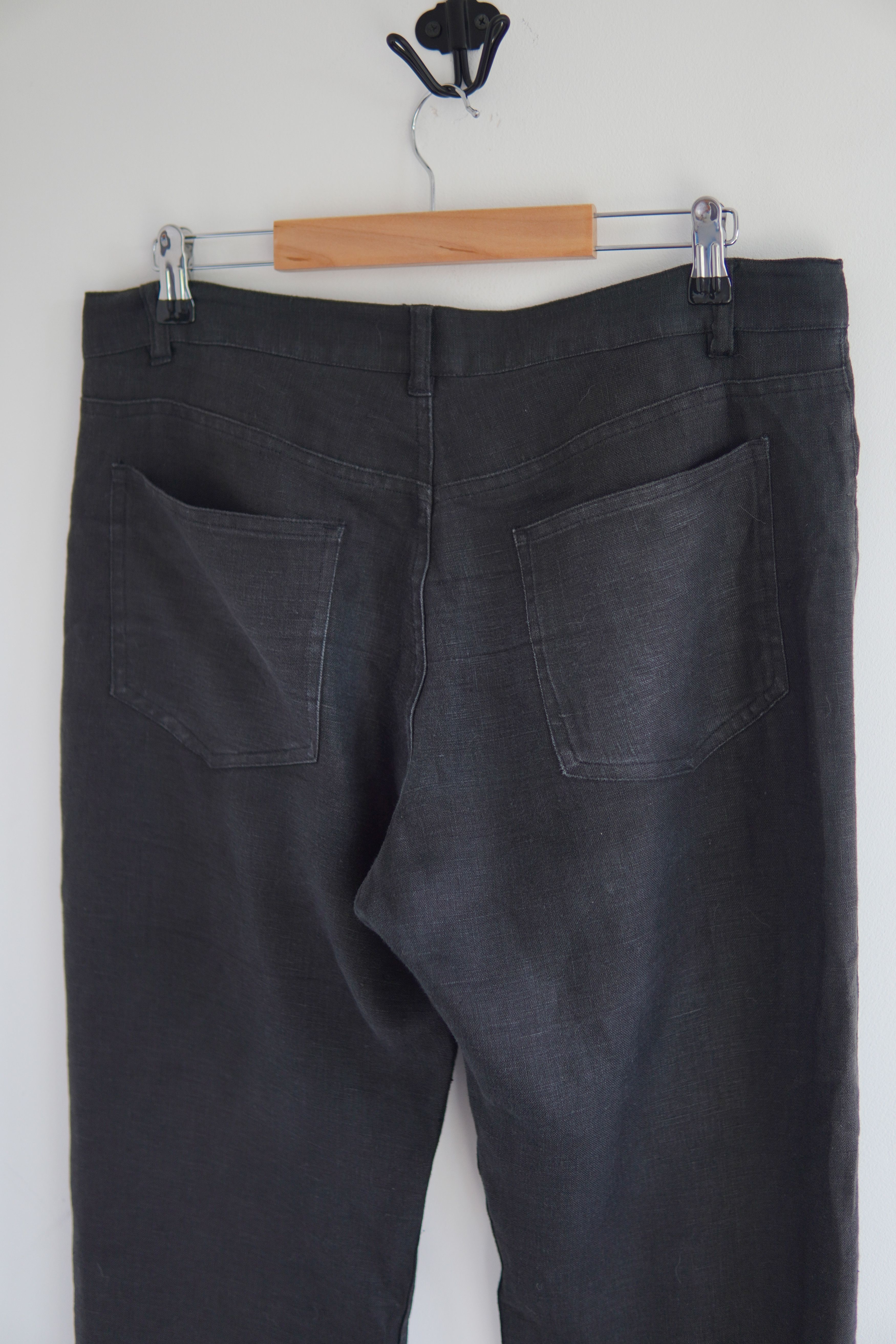 Japanese Brand Vintage Conwell Linen Avant-Garde Black Pants Size US 32 / EU 48 - 7 Thumbnail