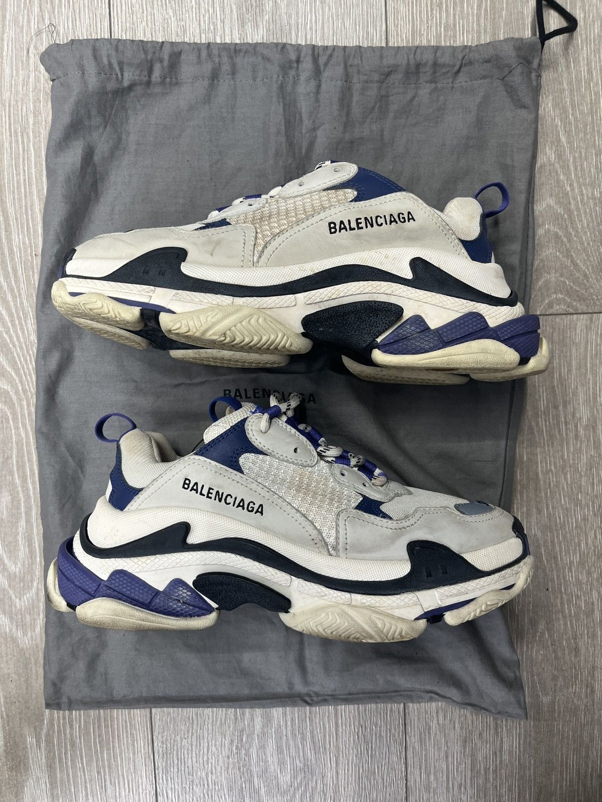 Balenciaga Balenciaga triple S blue high top sneakS Size US 9 / IT 39 - 11 Thumbnail