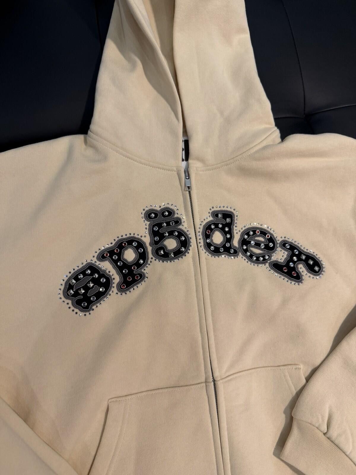 Sp5der Sp5der Cream Stone Zip Up Hoodie Size (Small) 2026 Size US S / EU 44-46 / 1 - 4 Thumbnail
