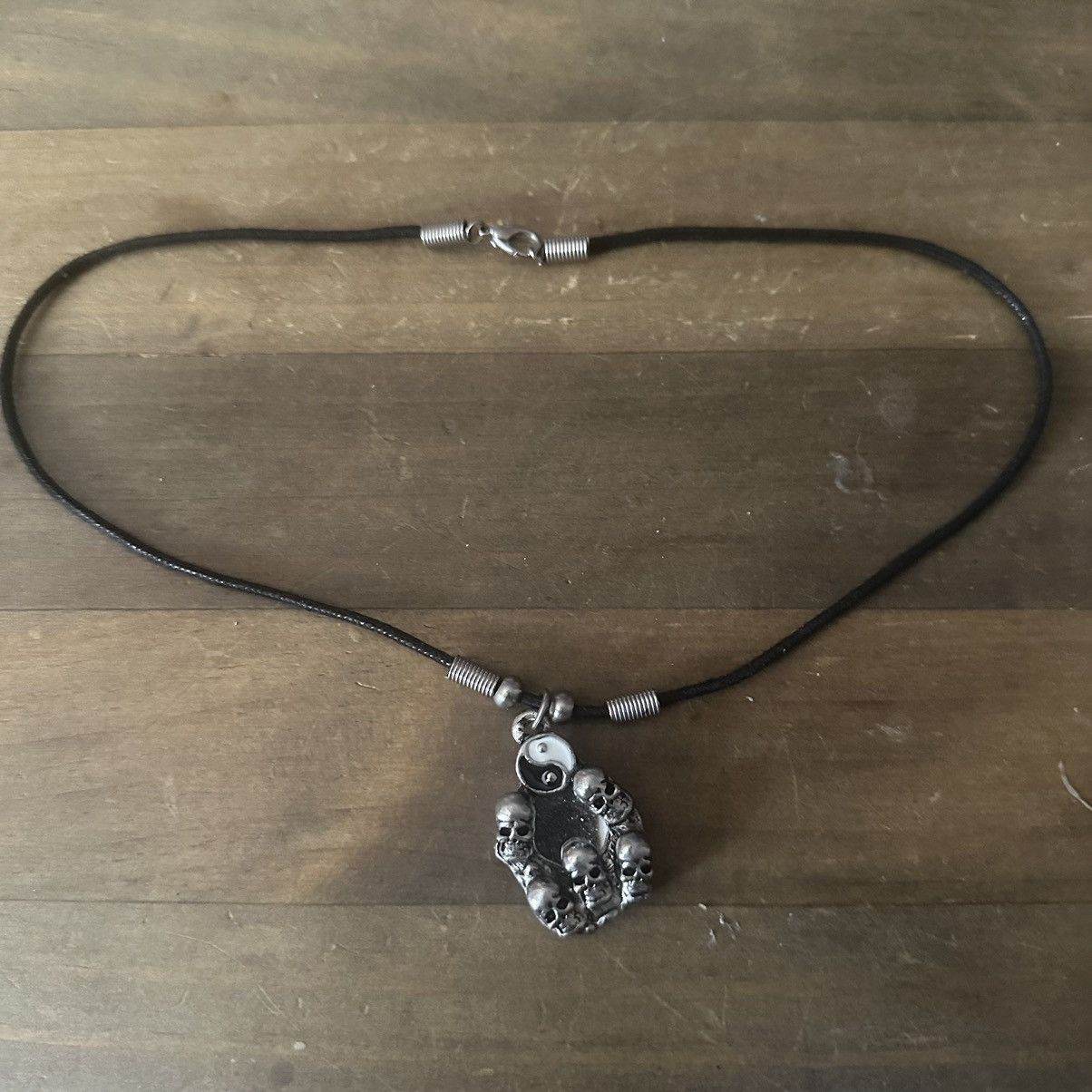 Other Yin Yang skull mirror pendant cord necklace Size ONE SIZE - 2 Thumbnail