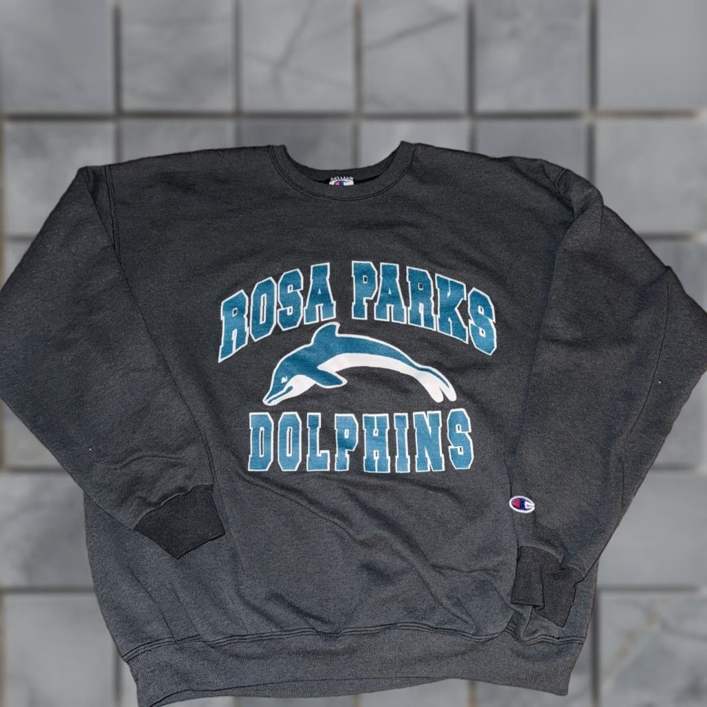 Champion VINTAGE Champion Sweatshirt Men L Gray Rosa Parks Dolphins Crewneck Size US L / EU 52-54 / 3 - 1 Thumbnail