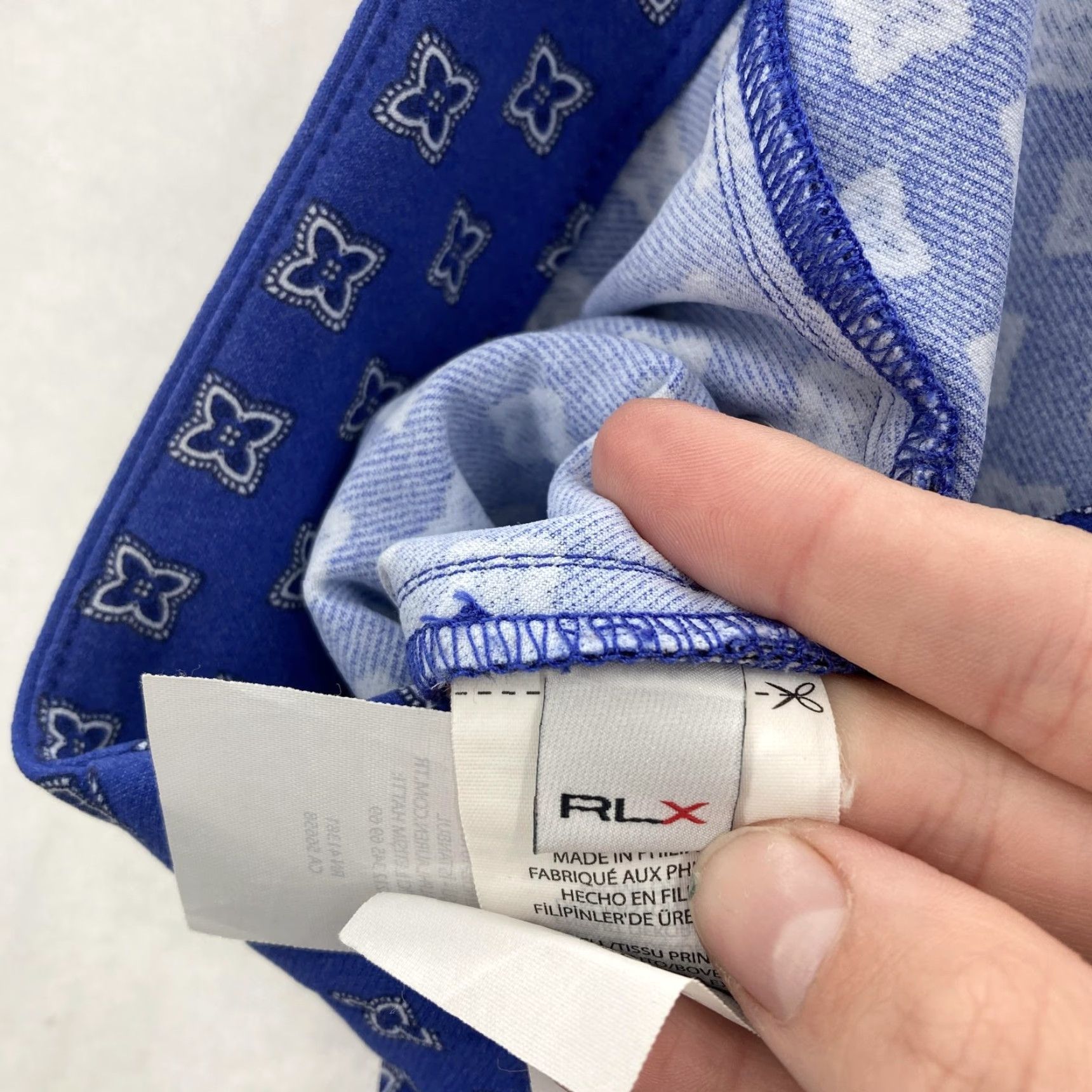Polo Ralph Lauren RLX Ralph Lauren Pants Womens 10 Blue Geometric Print Stretch Golf Performance Size 32" / US 10 / IT 46 - 5 Thumbnail