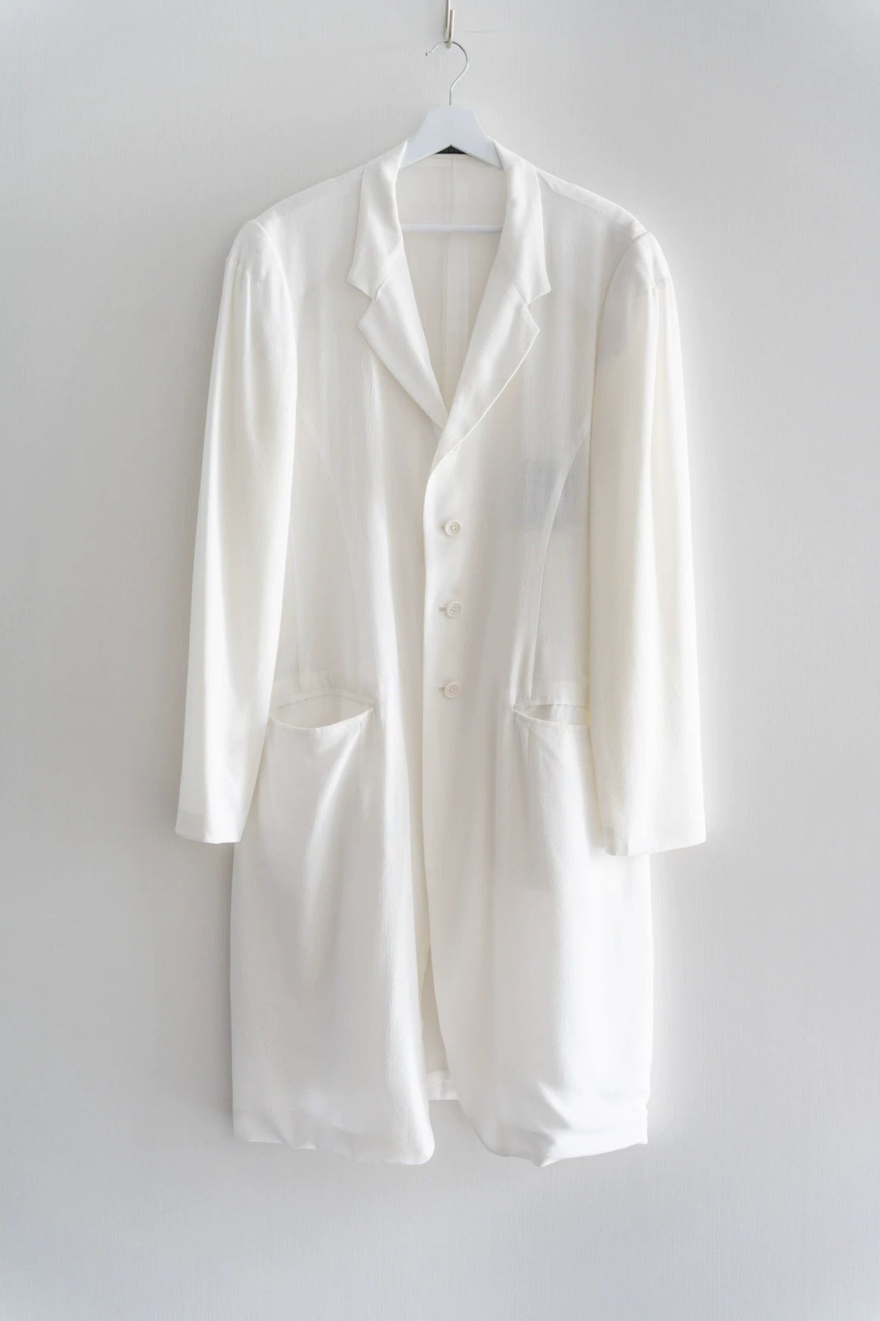 Yohji Yamamoto White Long Sleeve Light Jacket Size US M / EU 48-50 / 2 - 1 Thumbnail