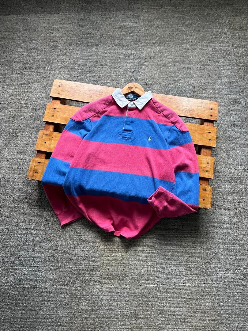 Polo Ralph Lauren VINTAGE POLO RALPH LAUREN STRIPE RUGBY SHIRT Size US L / EU 52-54 / 3 - 1 Thumbnail