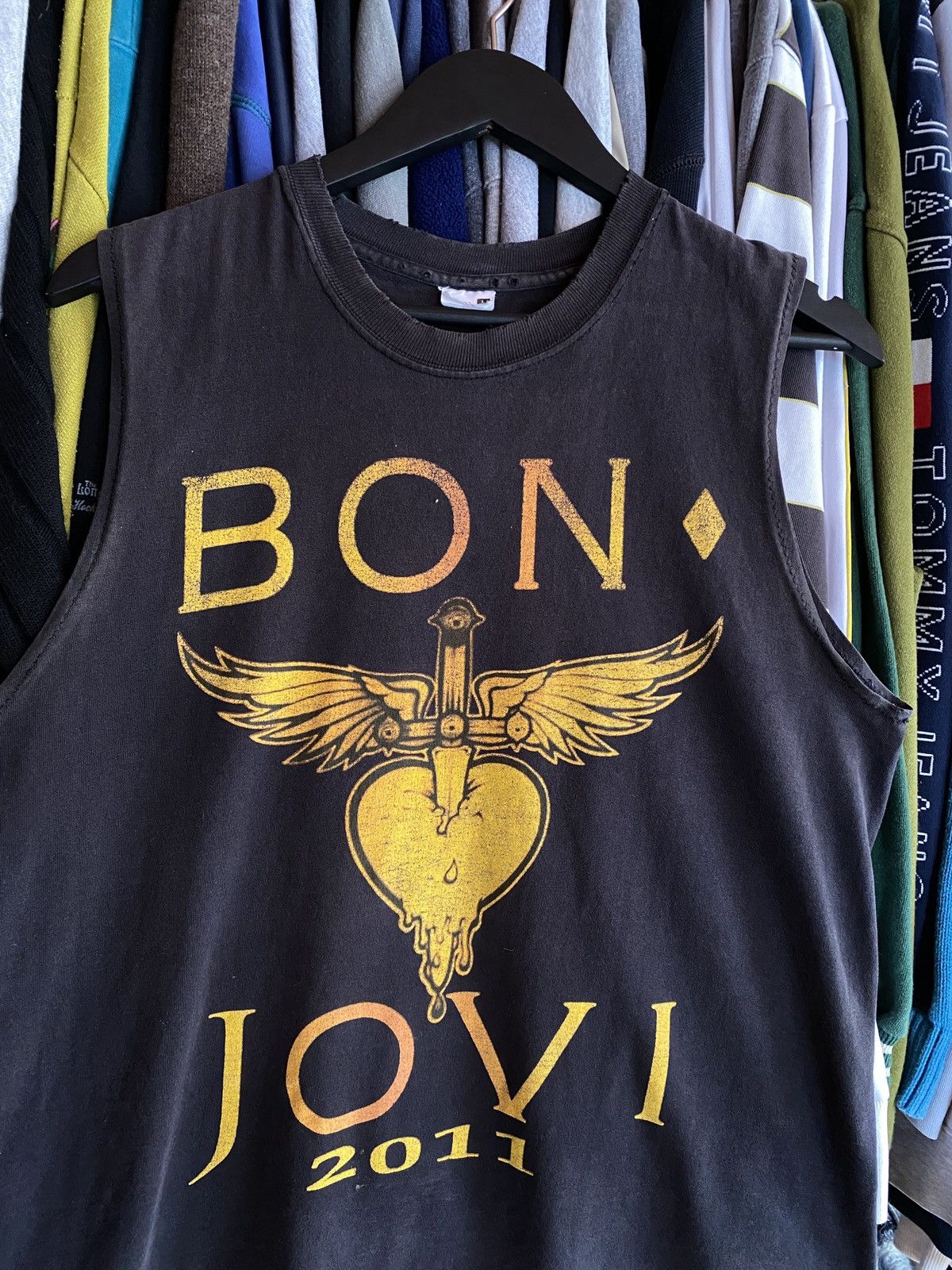Band Tees VINTAGE BON JOVI TOUR DISTRESSED TANK TOP TEE Y2k Size US L / EU 52-54 / 3 - 2 Thumbnail