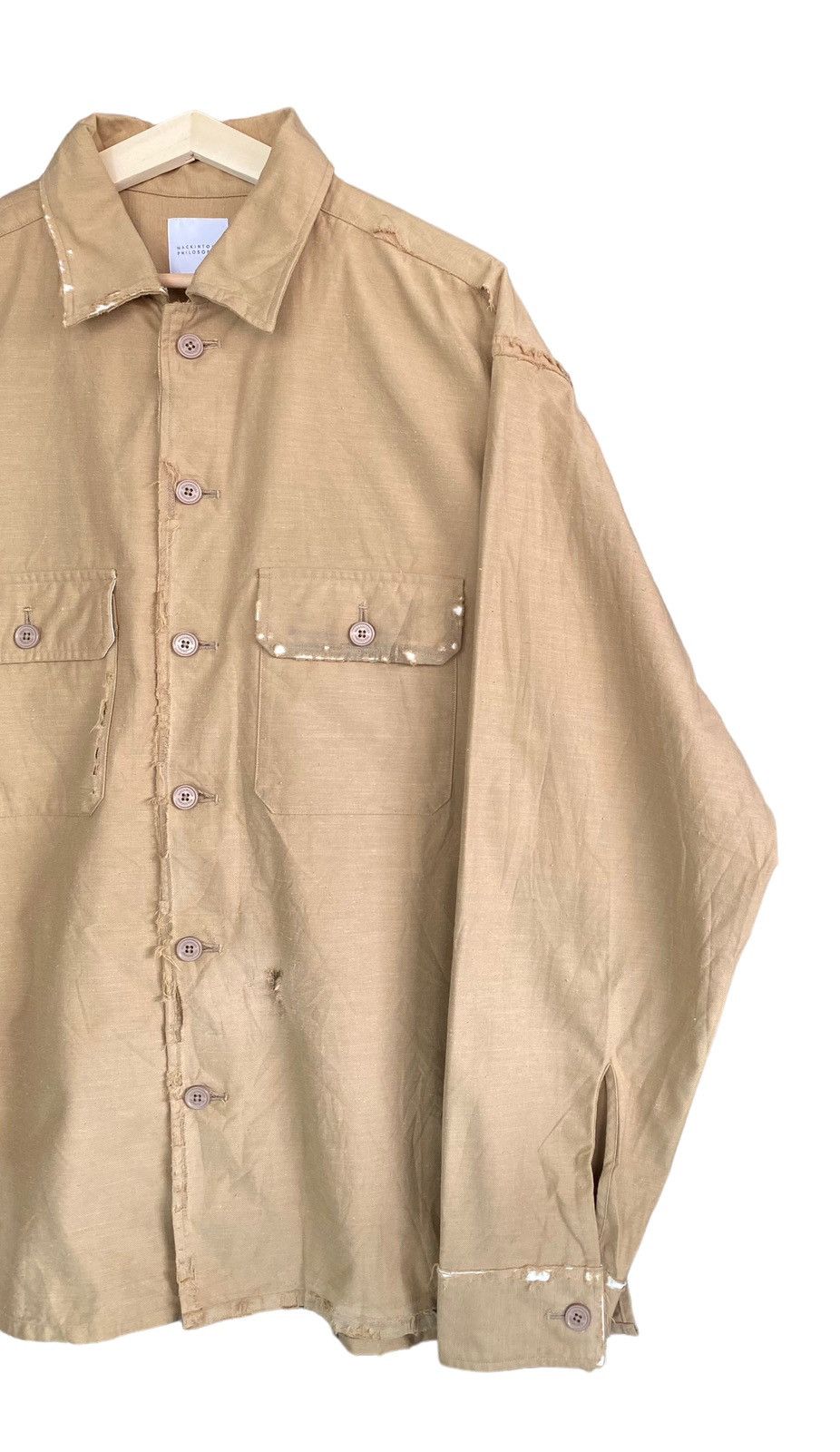 Mackintosh Mackintosh Philosophy Distressed Design Button Shirt Size US M / EU 48-50 / 2 - 3 Thumbnail