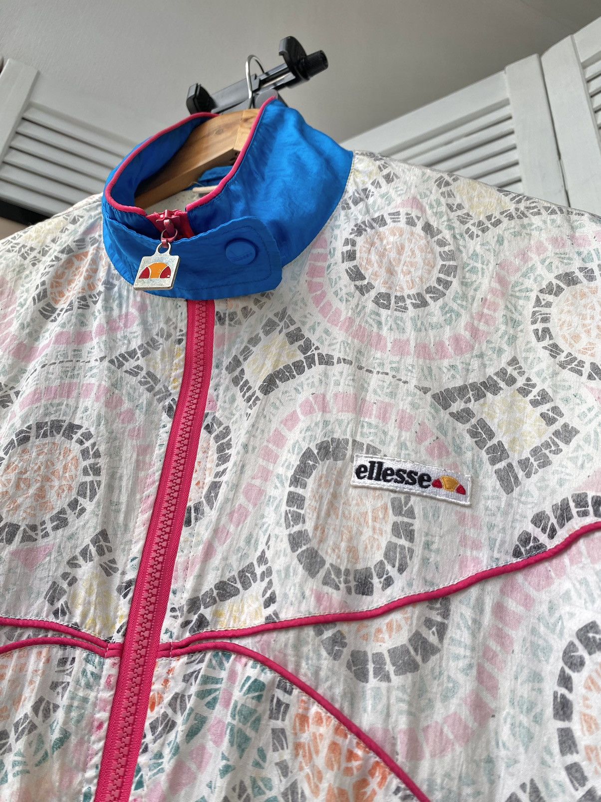 Ellesse × Vintage Vintage Ellesse Track Retro Jacket Baggy Nylon 90s Abstract Size US S / EU 44-46 / 1 - 5 Thumbnail