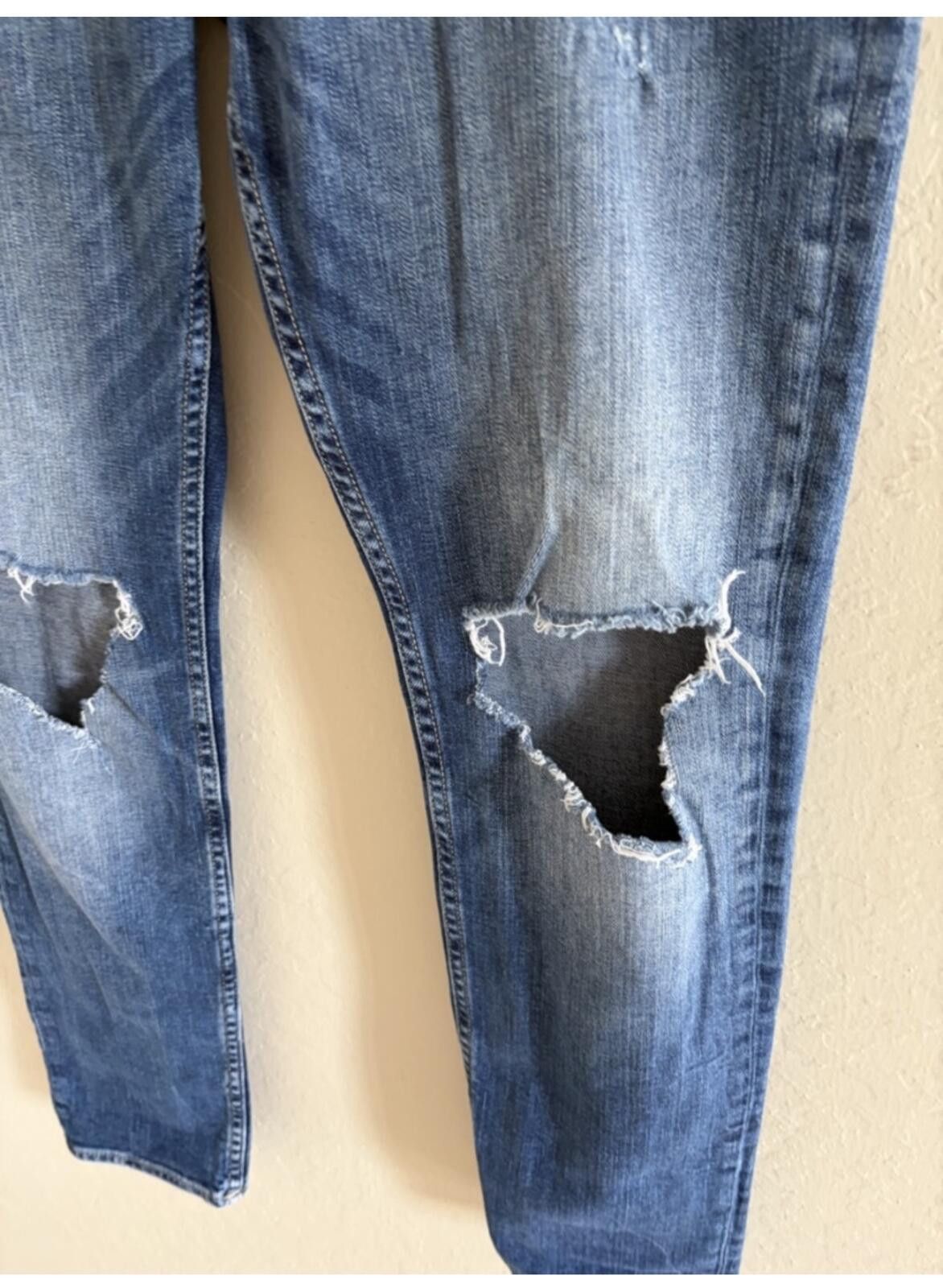 H&M H&M Light Blue Boyfriend Denim Jeans Size 29" - 2 Thumbnail