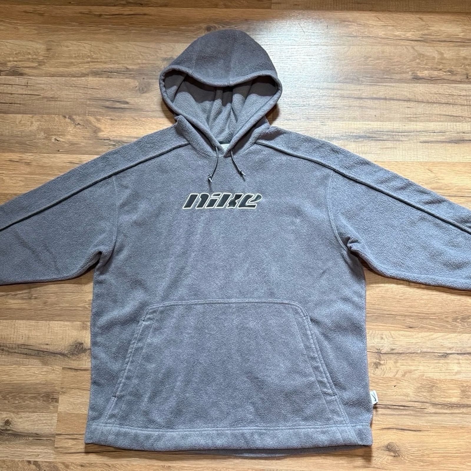 Nike Y2K Nike Spell Out Fleece Hoodie Sweatshirt Size US M / EU 48-50 / 2 - 2 Thumbnail