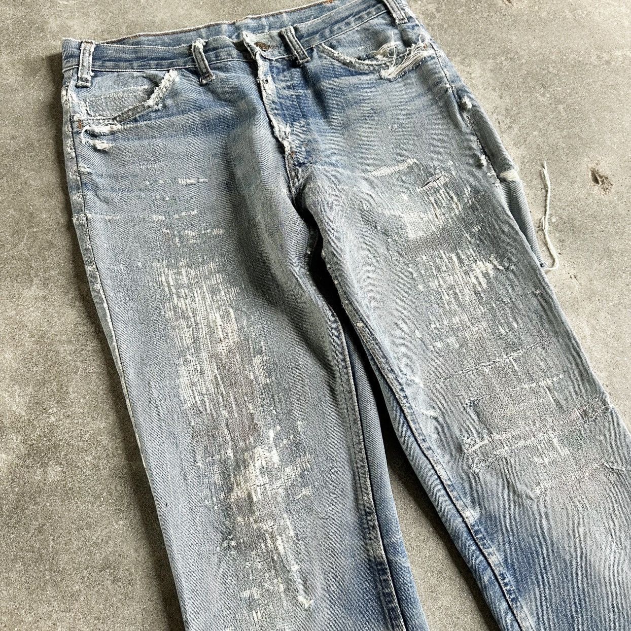 Levi's Vintage Levis THRASHED 646 Repair Flared Denim Size US 31 - 2 Thumbnail