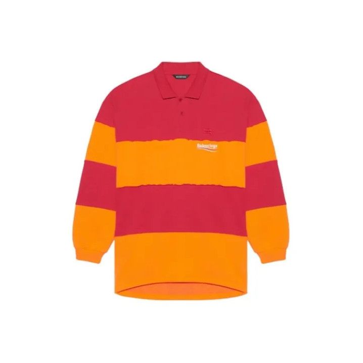 Balenciaga Balenciaga SS21 Patchwork Long Sleeve Polo Shirt Size US XS / EU 42 / 0 - 1 Thumbnail