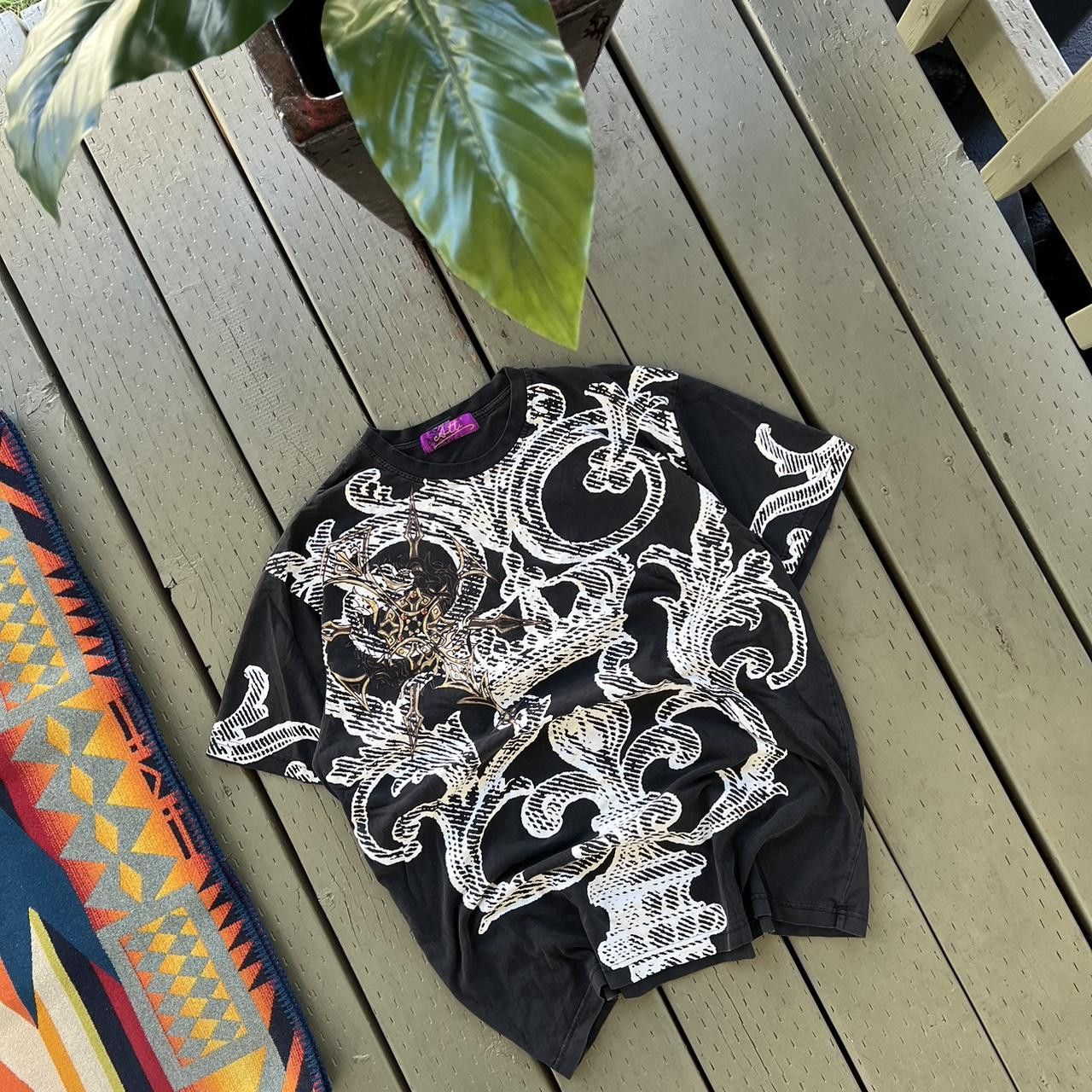 Affliction × Vintage Vintage Y2K Affliction Shirt Cyber Grunge Emo Skater Size US XL / EU 56 / 4 - 1 Thumbnail