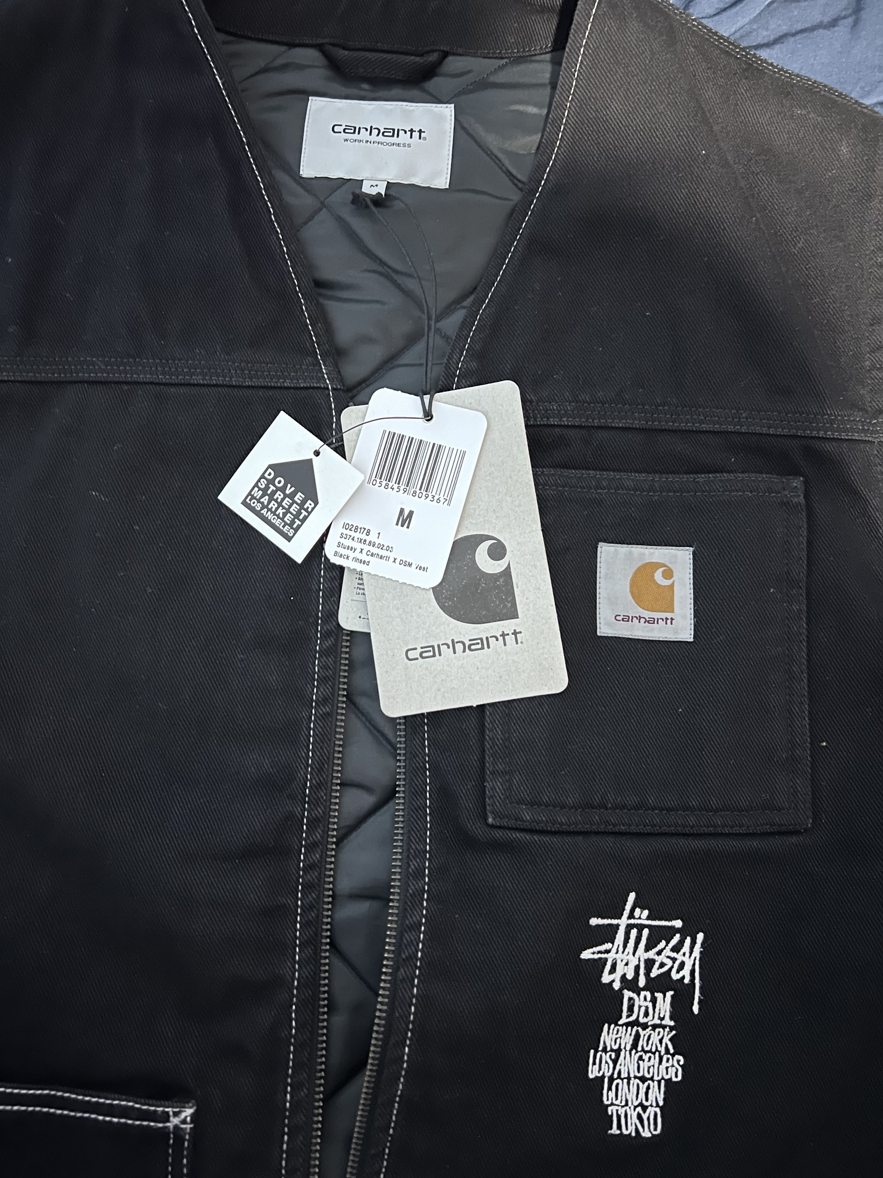 Dover Street Market × Stussy Carhartt WIP x Stüssy x Dover Street Market Quilted Ves Size US M / EU 48-50 / 2 - 3 Thumbnail