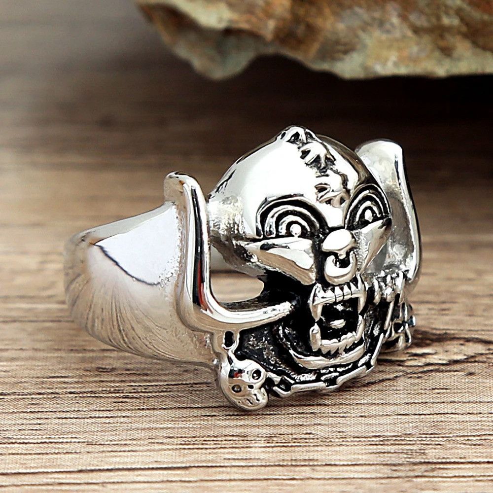 Other Skull Biker Ring Size ONE SIZE - 3 Thumbnail