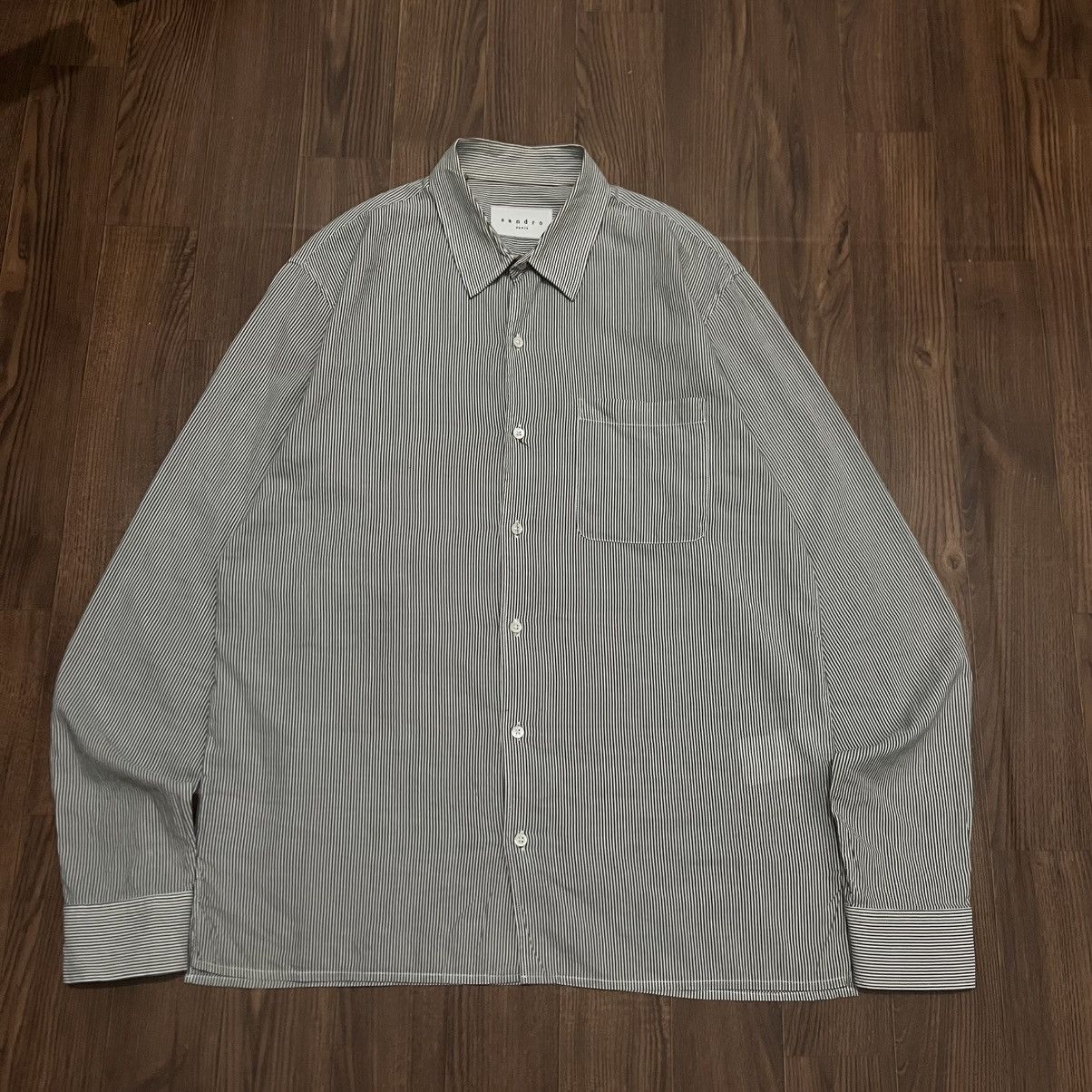 Sandro Sandro Paris Pocket Shirt Striped Size US L / EU 52-54 / 3 - 2 Thumbnail